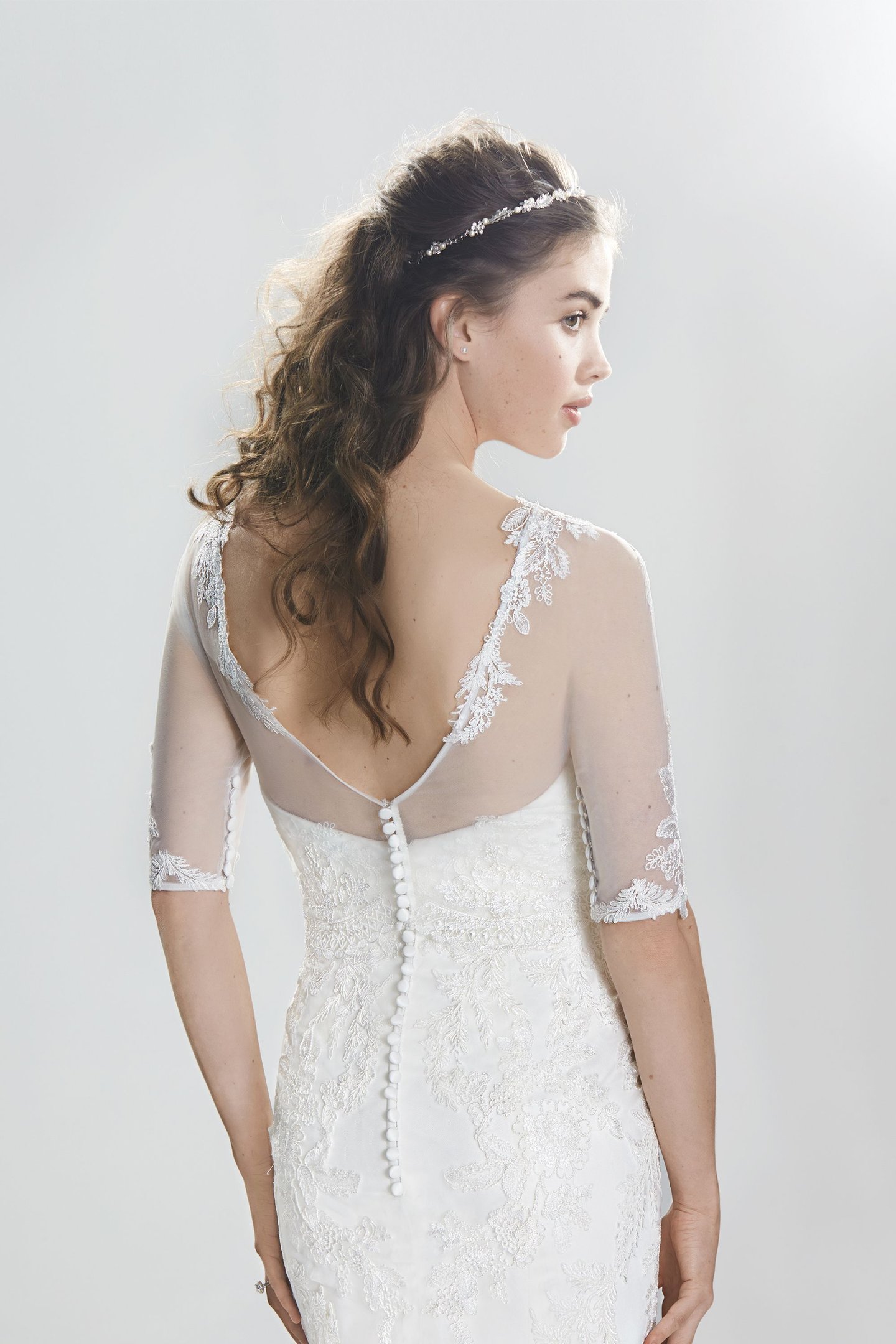 Lillian West Style 6396 Lace and Tulle Fit and Flare Dress