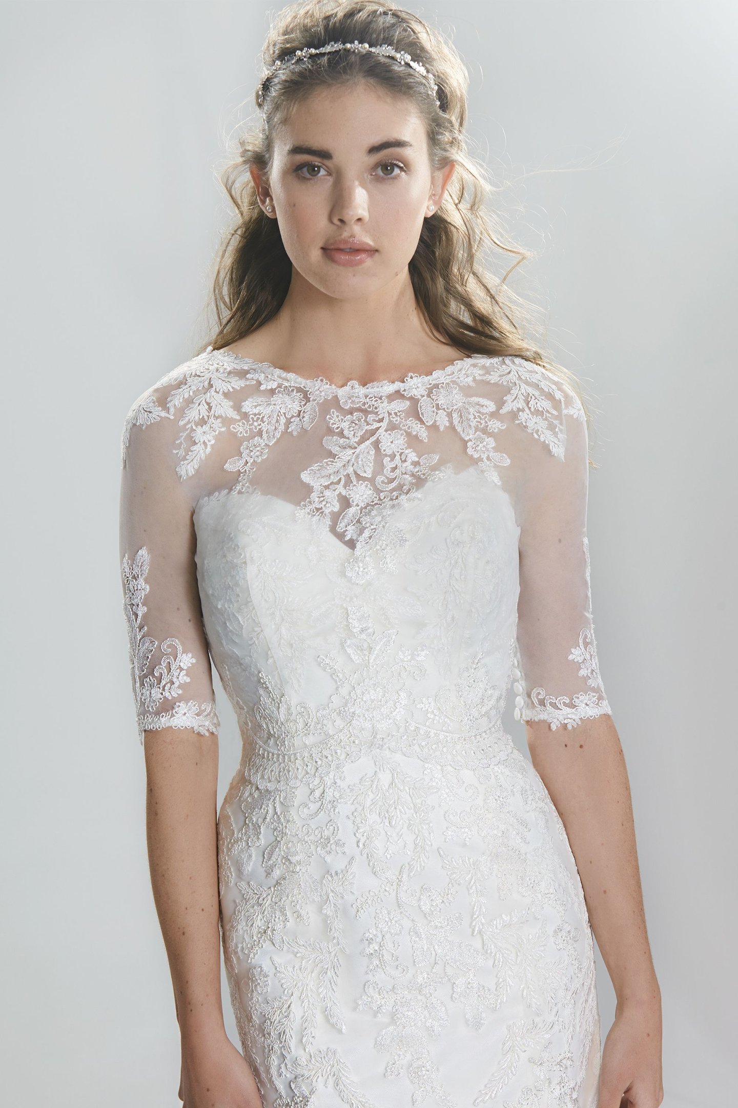 Lillian West Style 6396 Lace and Tulle Fit and Flare Dress
