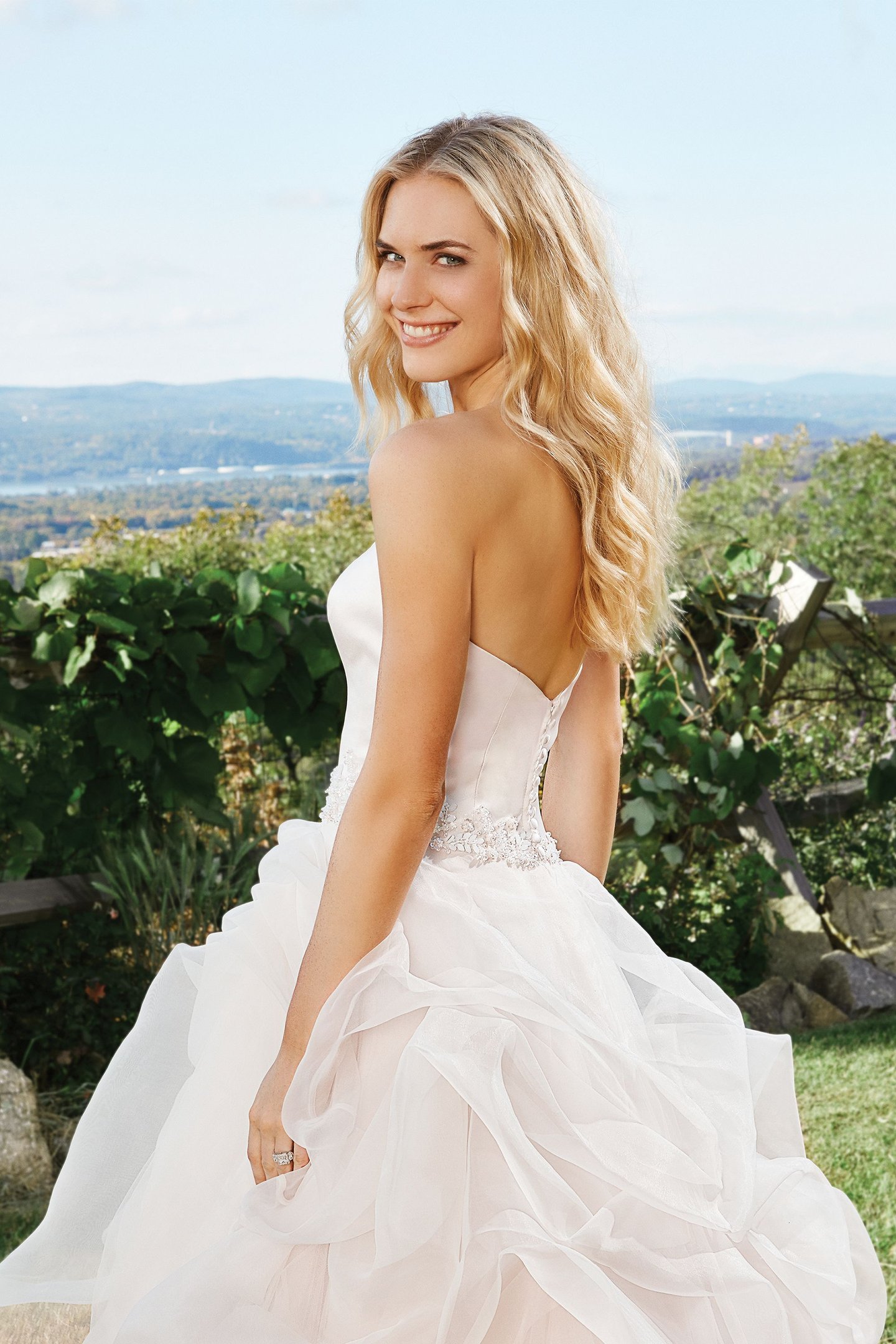 Lillian West Style 6430 Tulle Ball Gown with Sweetheart Neck and Intricate Beading