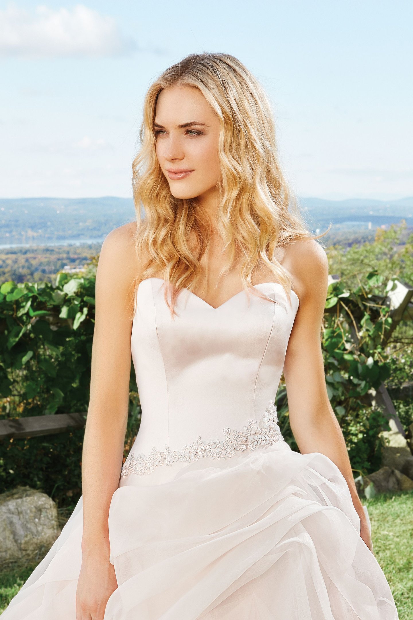 Lillian West Style 6430 Tulle Ball Gown with Sweetheart Neck and Intricate Beading