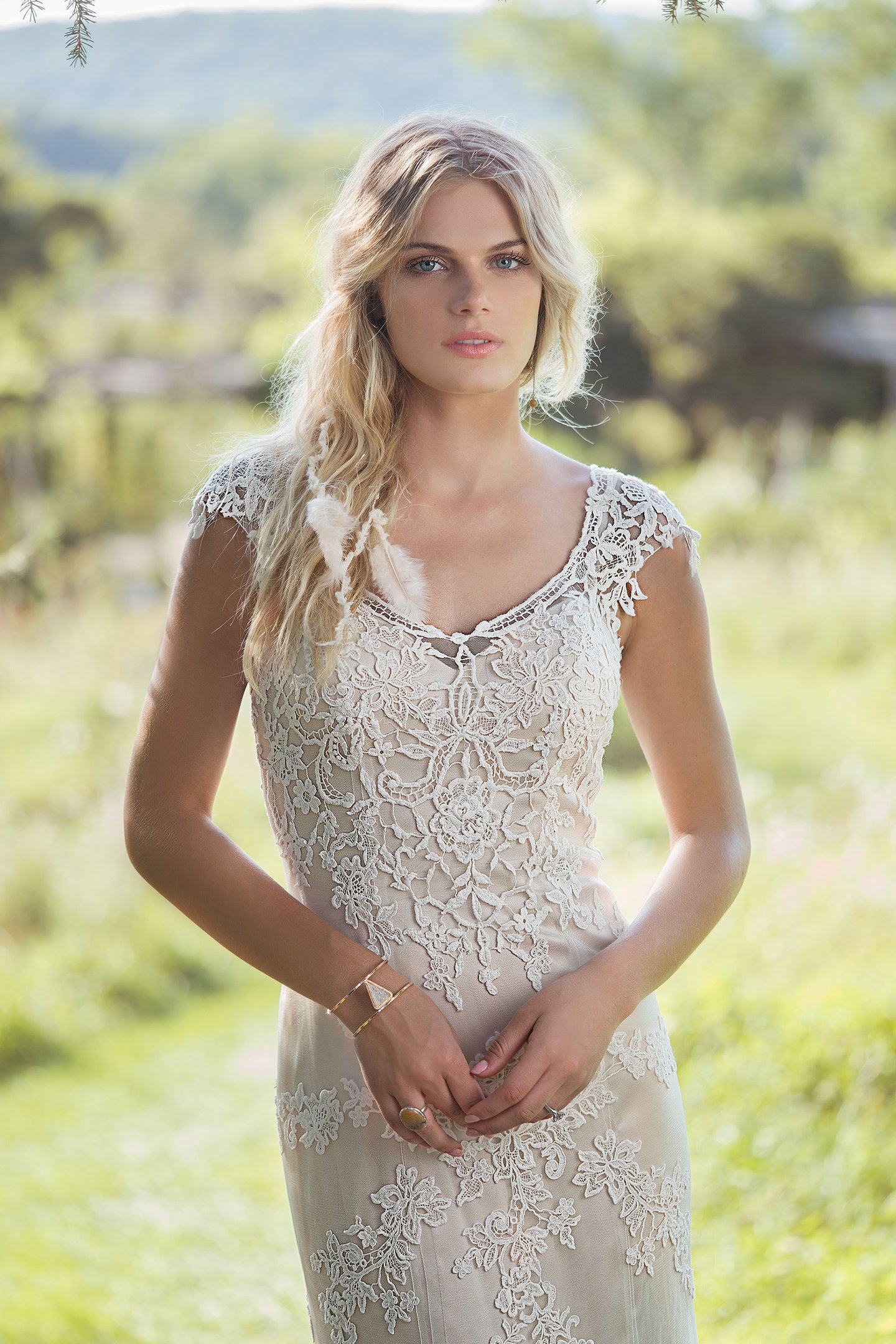 Lillian West Style 6497 Charmeuse Slip Dress with Tulle and Venice Lace Overlay