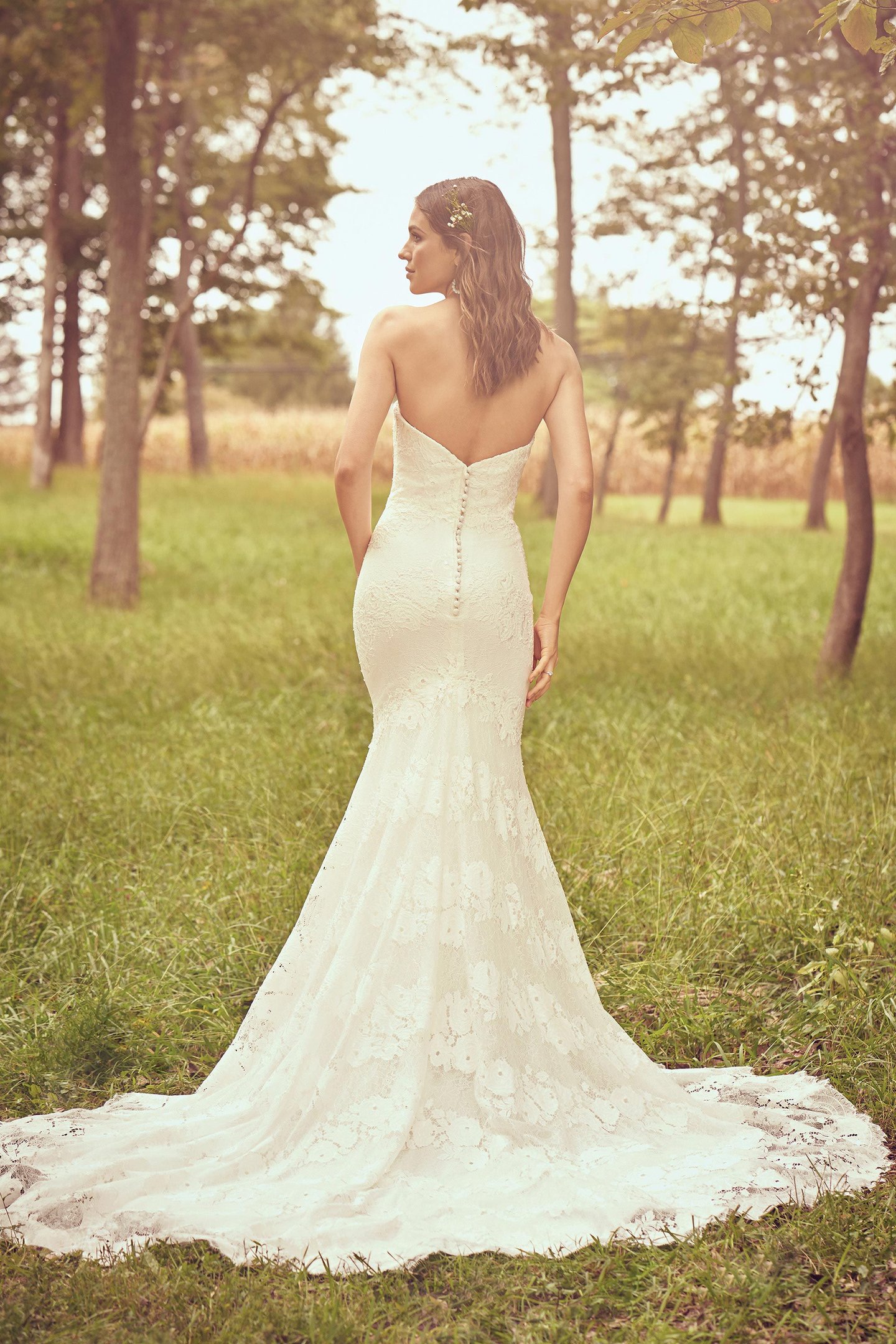 Lillian West Style 66071 Allover Lace Dress with Detachable Straps