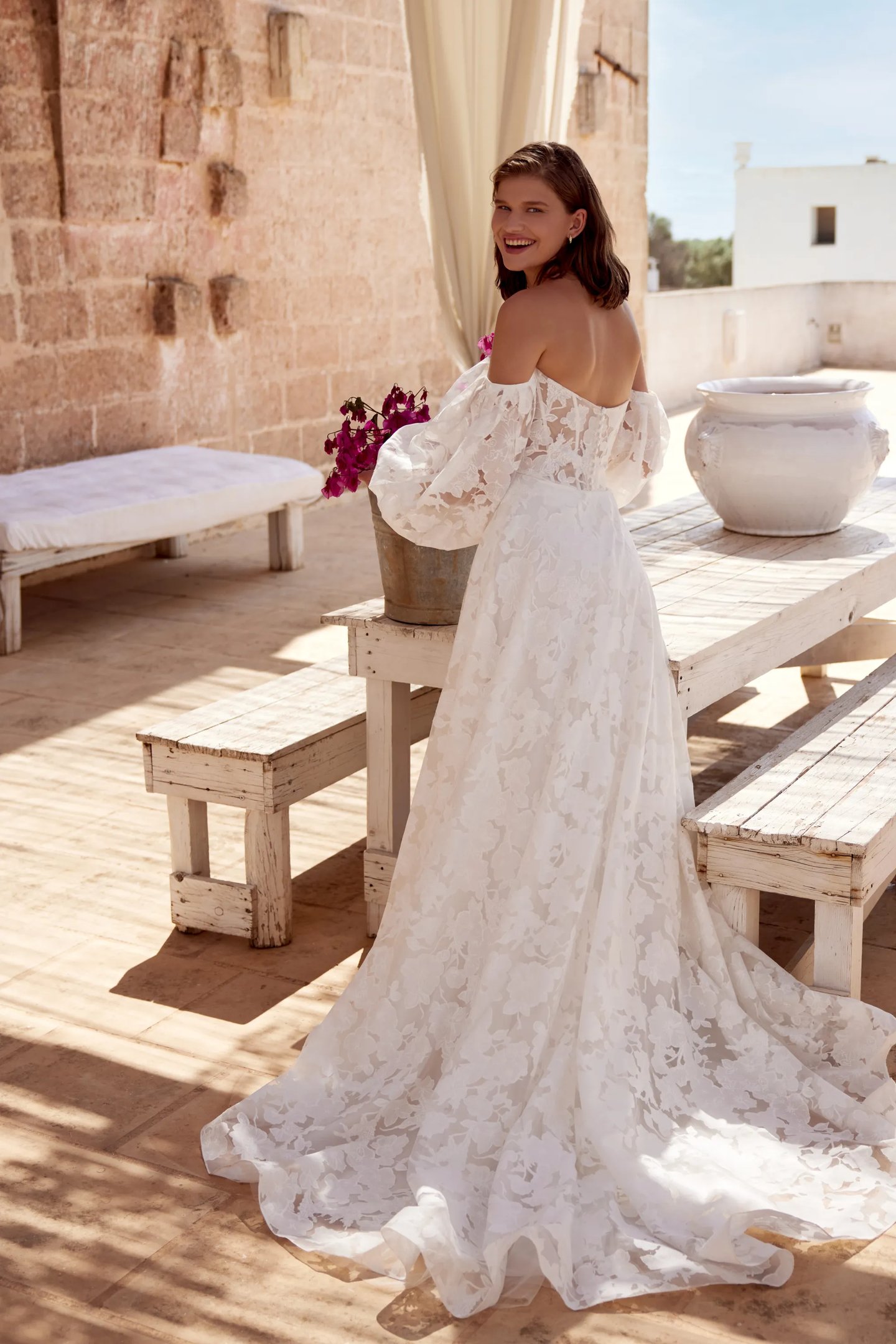 Fabric Jacquard Wedding Dresses | Lillian West