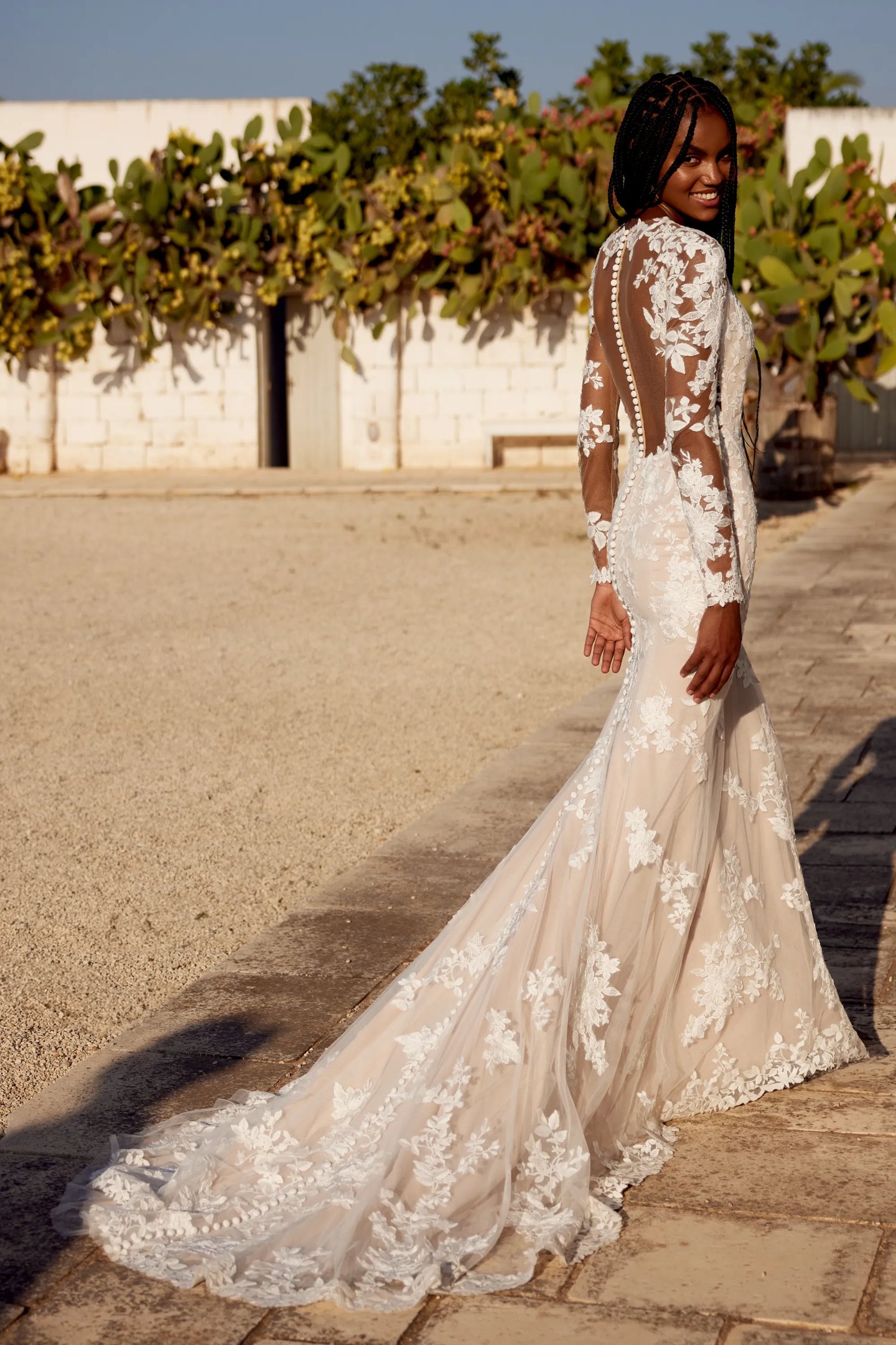 lillian west fit and flare wedding dress Lillian West