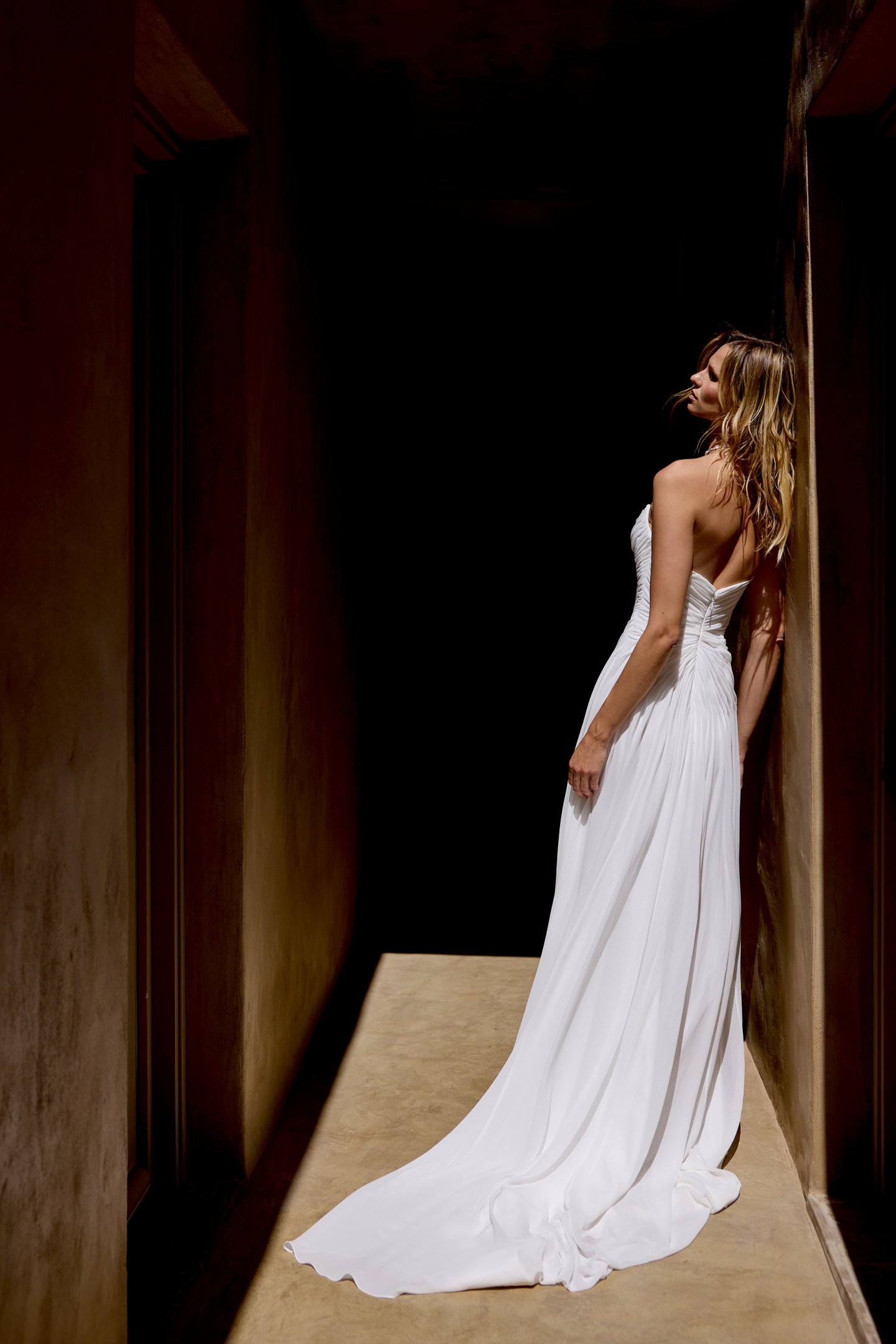 Lillian West Style 66441 Chiffon A-Line Gown with Sweetheart Neckline and Ruched Bodice