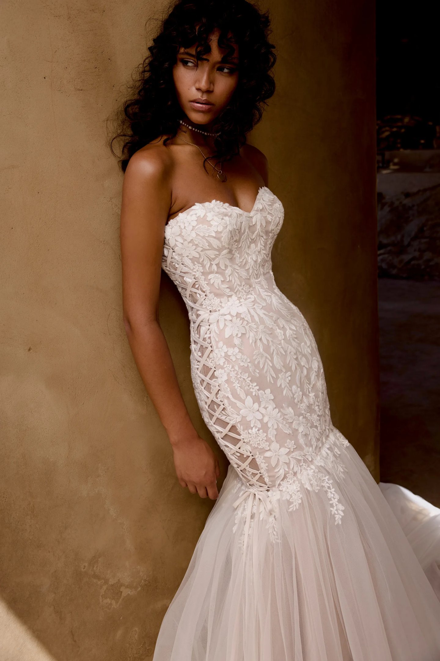 bobbin net plunging flange skirt bridesmaid dress Fabric Net Wedding Dresses