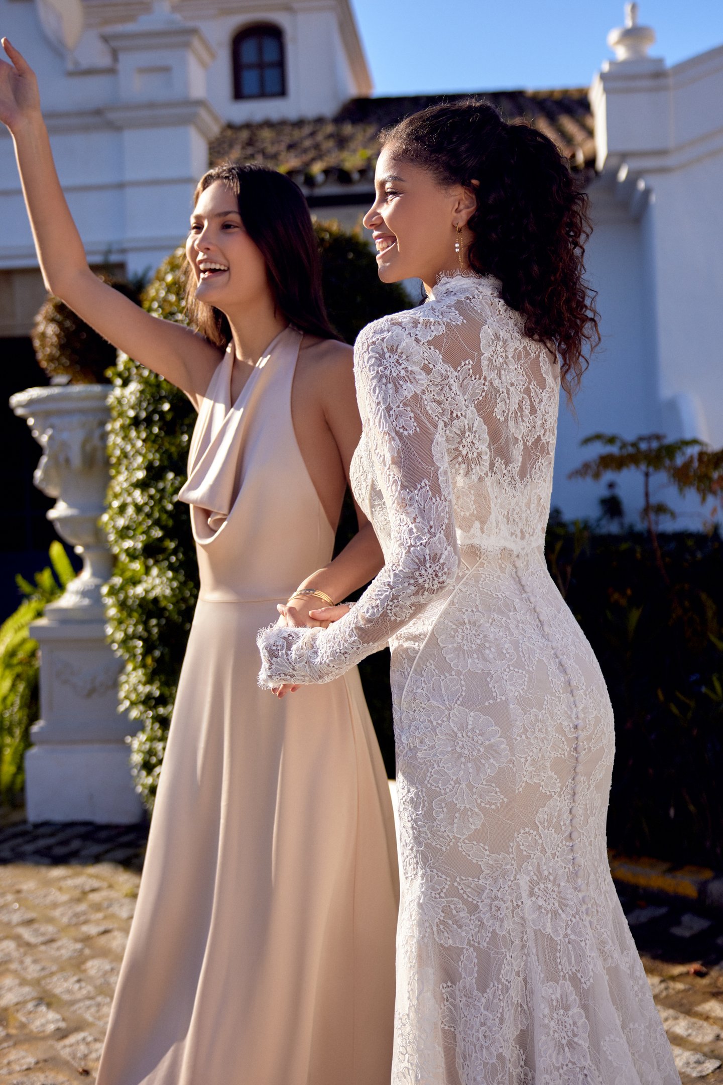 66428J: Allover Corded Lace Jacket with Queen Anne Neckline