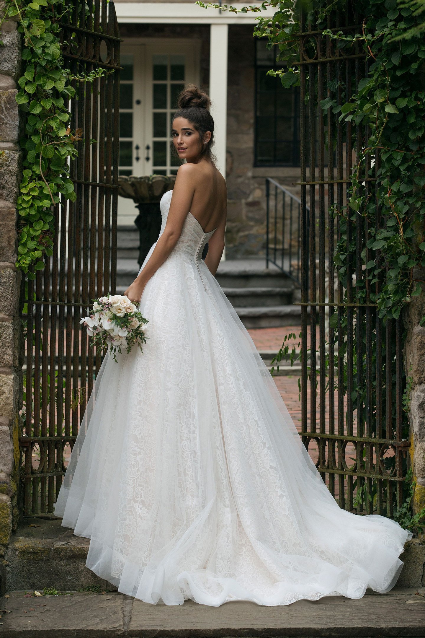 Sincerity style 44055 Allover Lace Ball Gown with Tulle Overlay