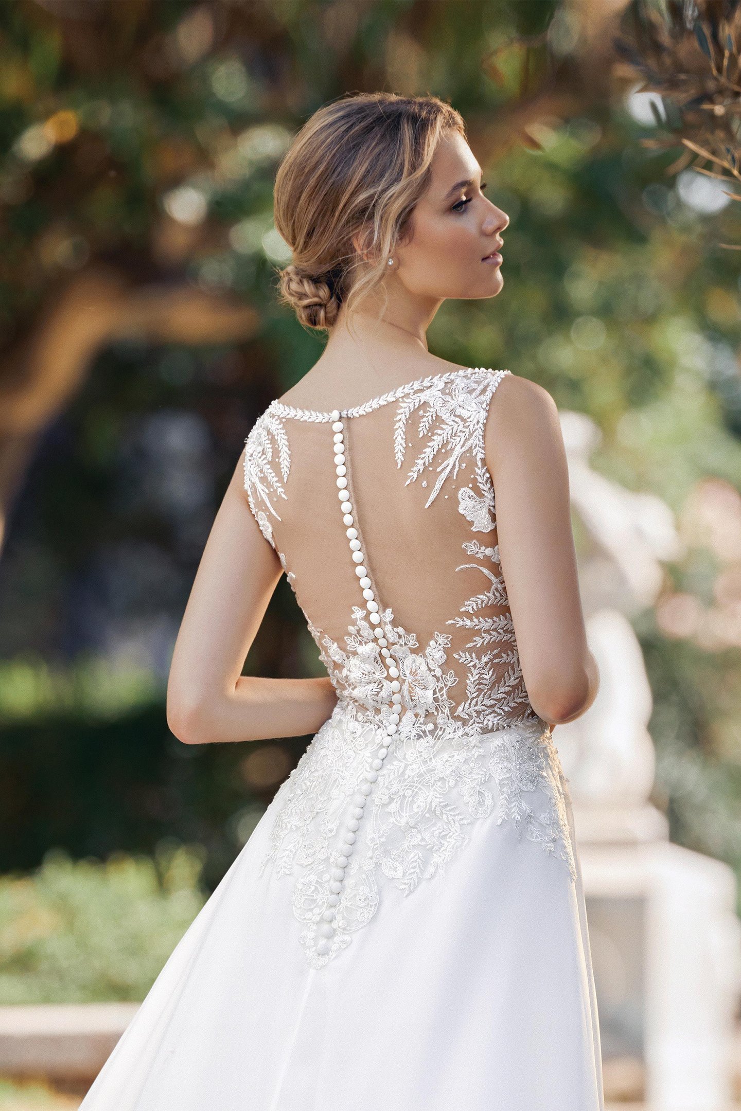 Sincerity Bridal Style 44131 Chiffon A-Line dress with Chapel Length Train