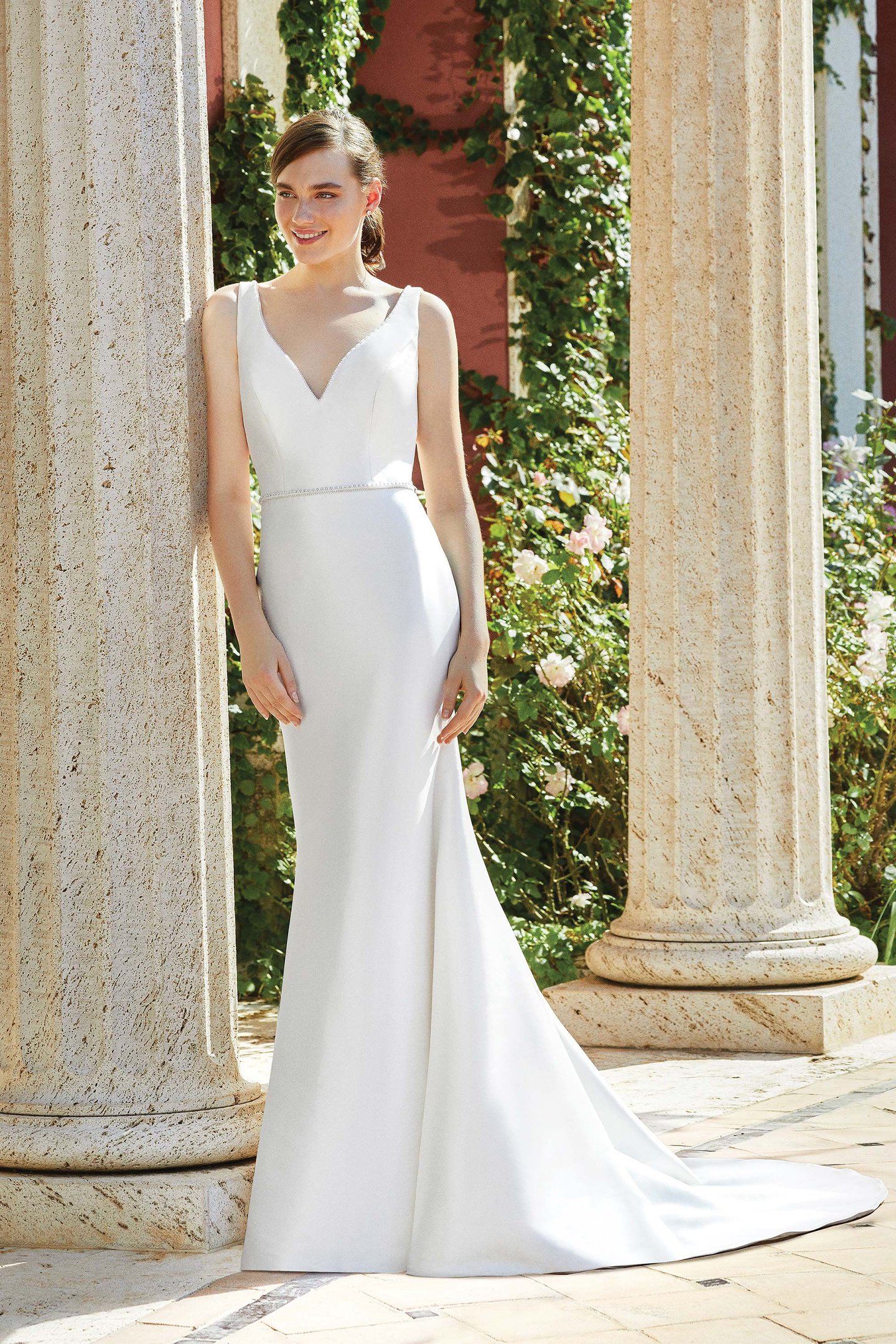 Sincerity Bridal Style 44193B Thin Belt with Crystals and Beading