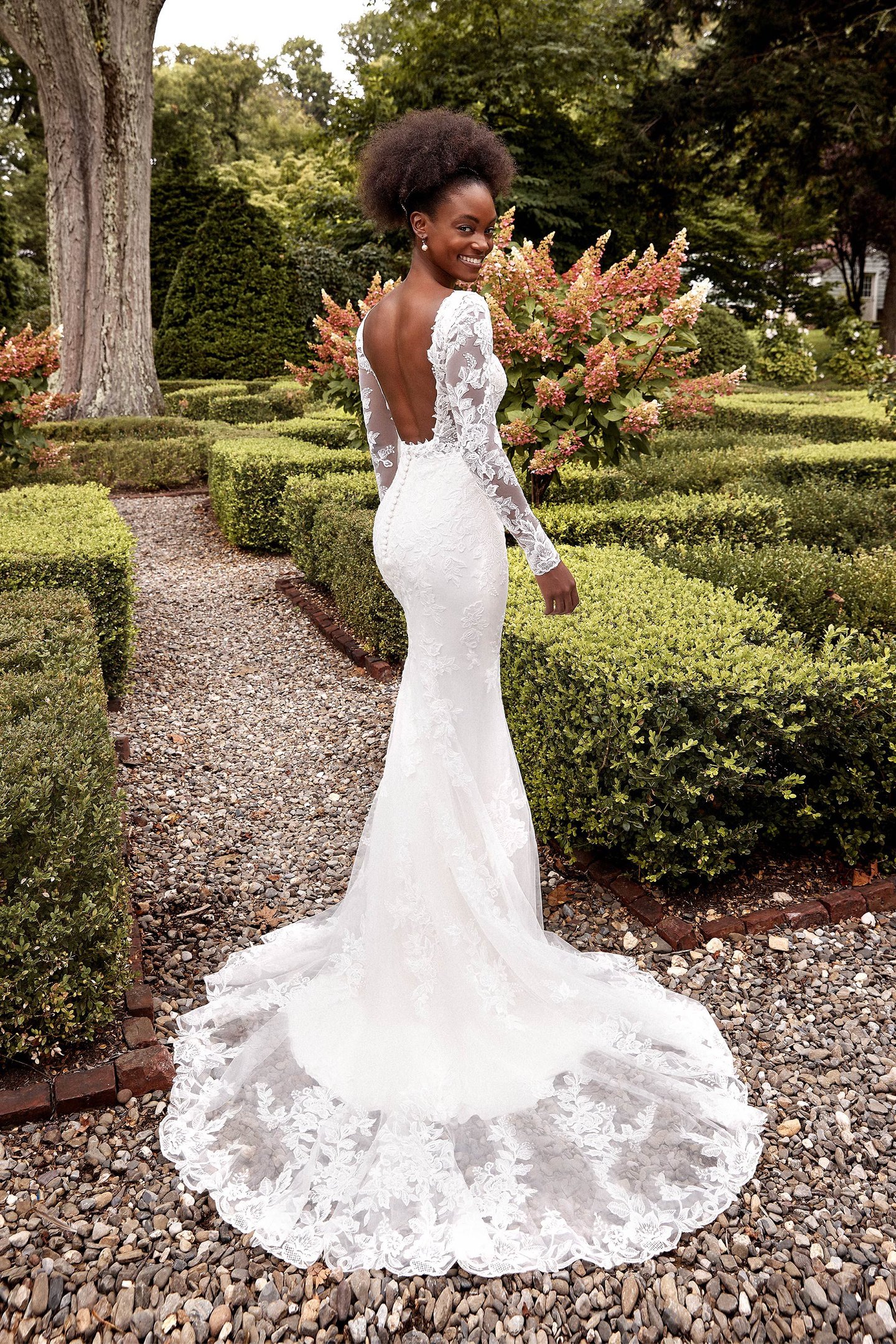 Sincerity Bridal Style 44283SL Long Sleeves with Sequined Lace Appliqués