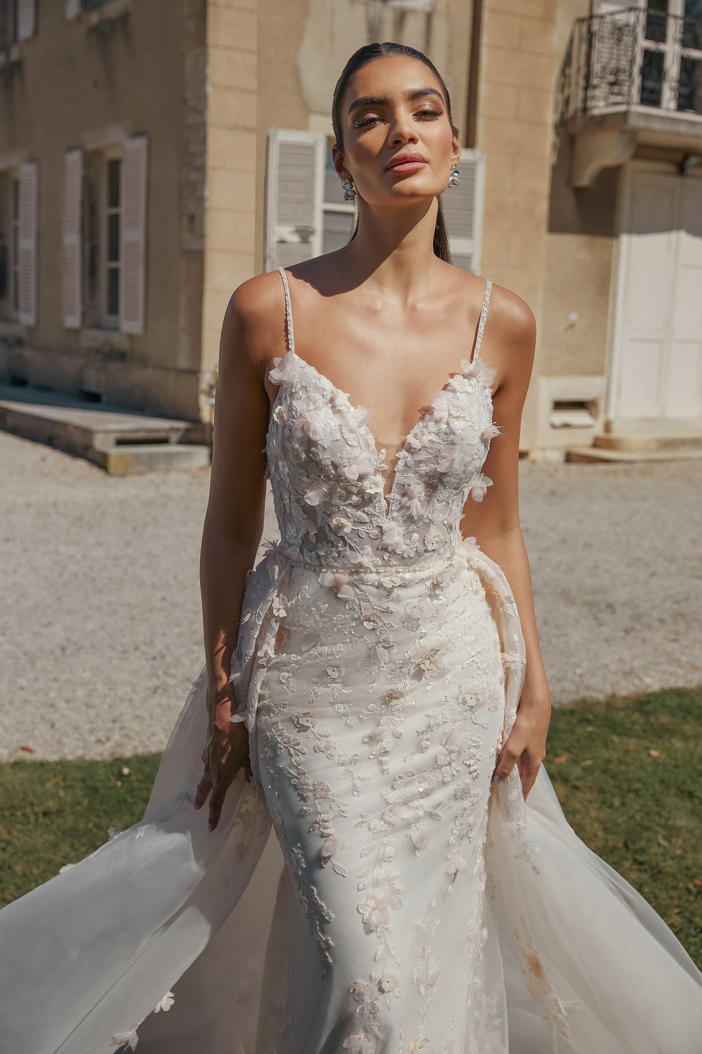 Sincerity Bridal Style 44471 Fit and Flare Bridal Gown Embellished with Allover Lace Appliqués