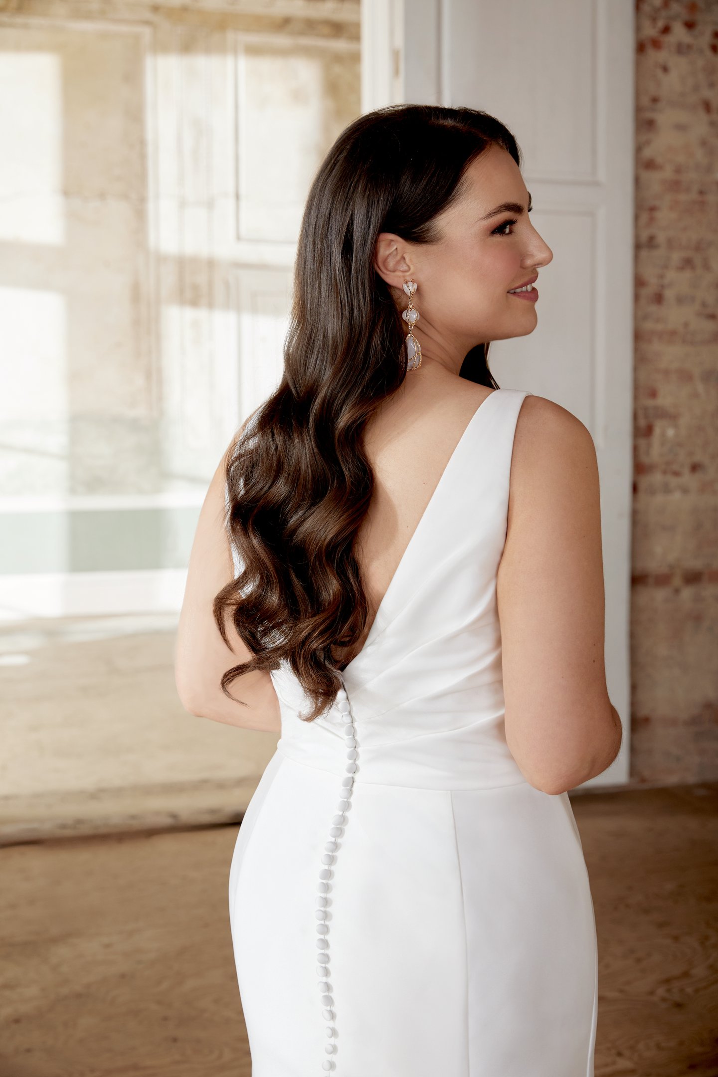 Sincerity Bridal Style 44505PS Plus Size Mikado Fit and Flare Gown with Ruched DetailSincerity Bridal Style 44505PS Plus Size Mikado Fit and Flare Gown with Ruched Detail
