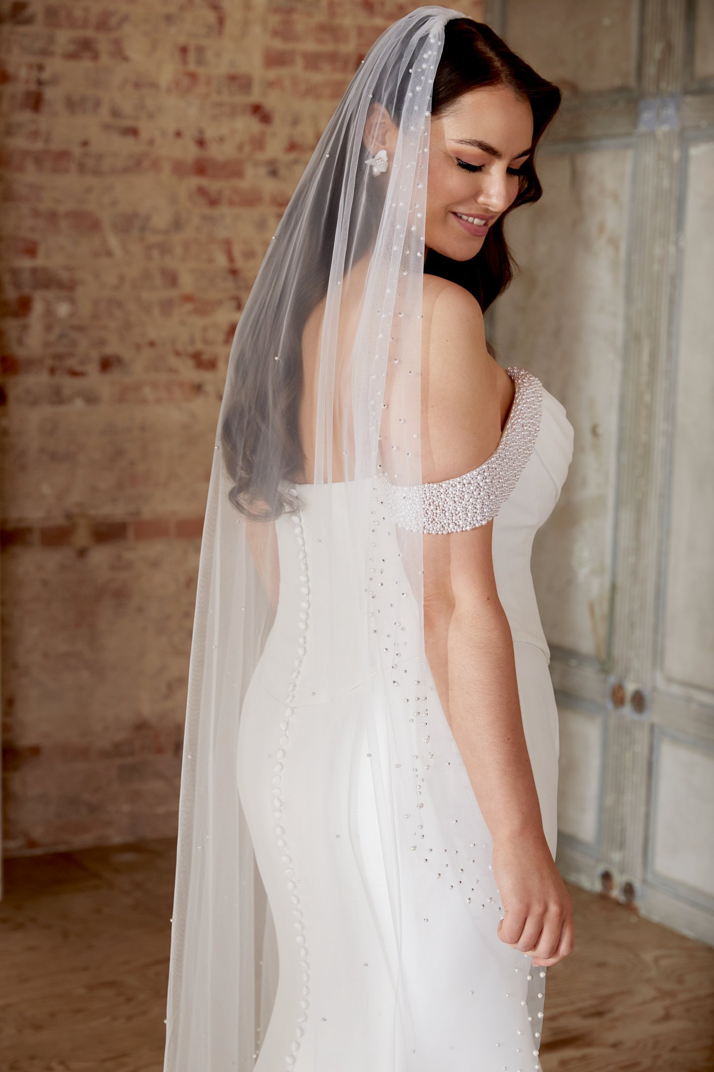 Sincerity Bridal Style 44506PSBOD Plus Size Mikado Pointed Sweetheart Corset Bodice with Pearl Detail