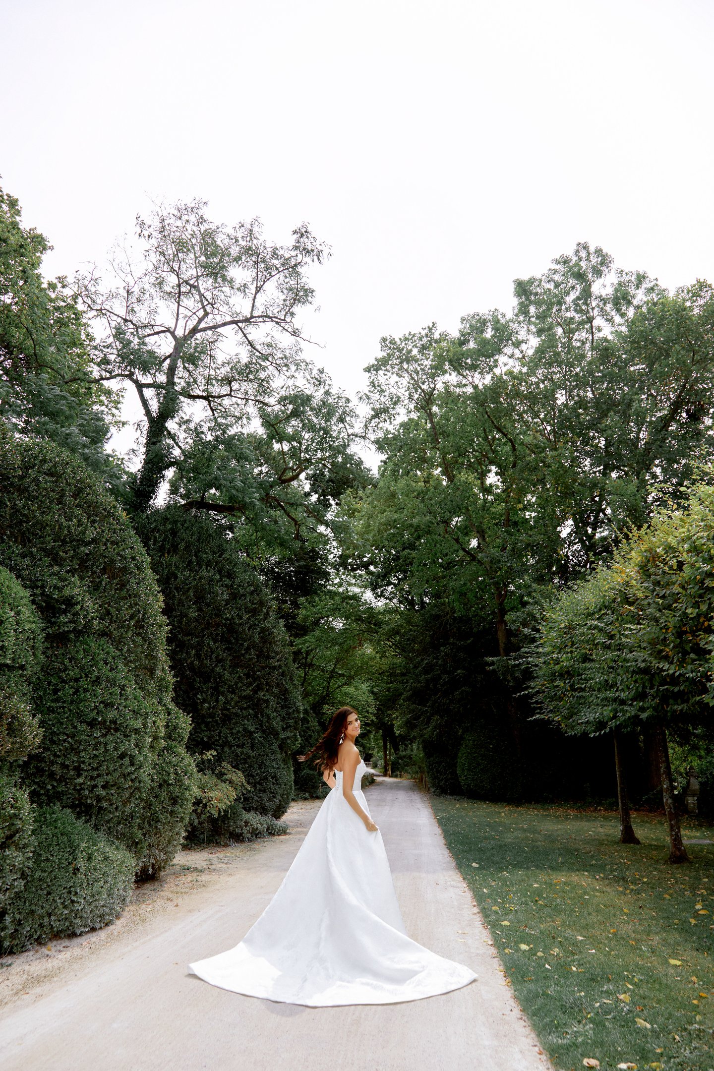 Sincerity Bridal Style 44513 Full A Line with Draped Bodice and Lace Up Corset Back