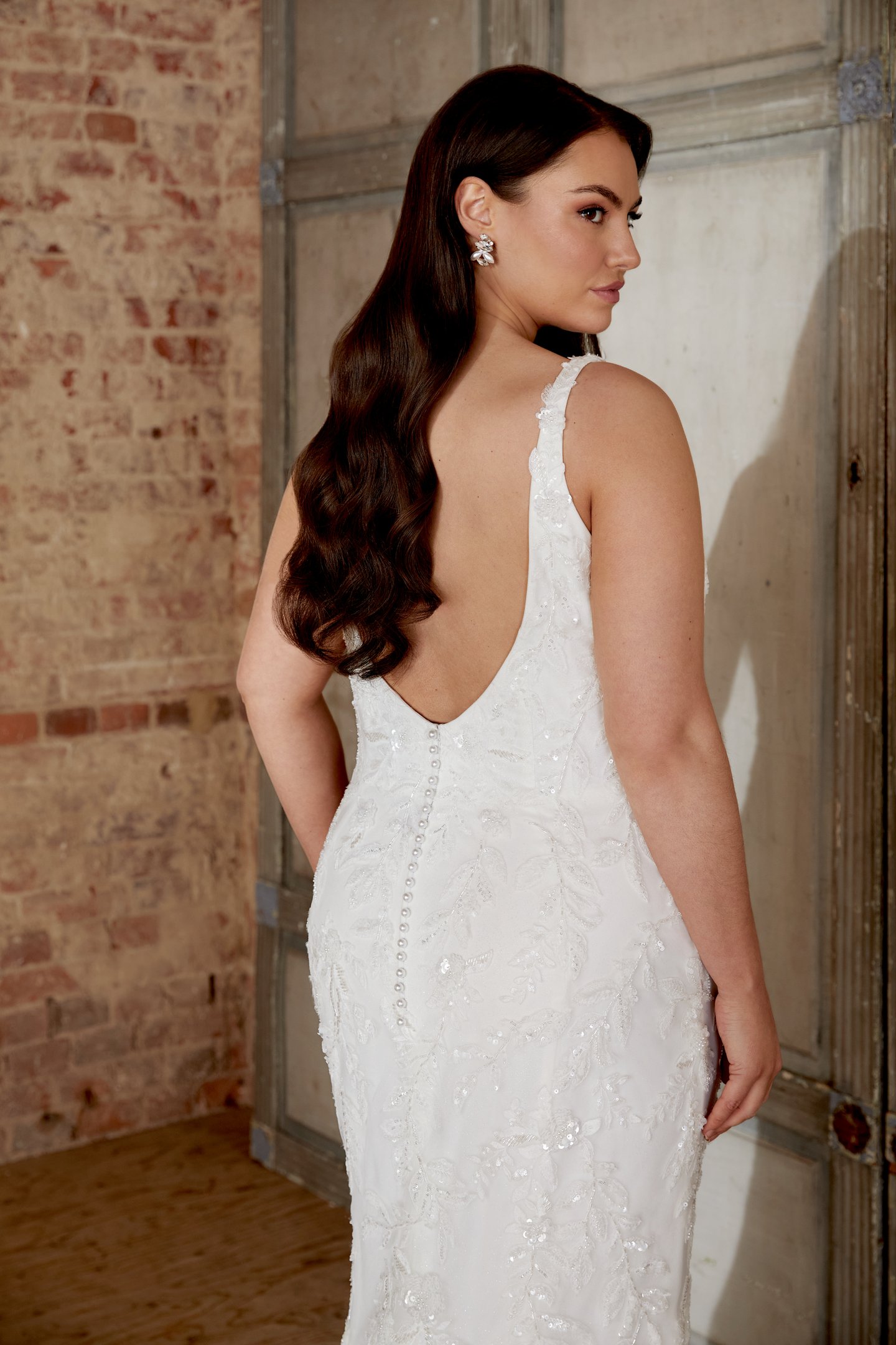 Sincerity Bridal Style 44531PS Plus Size Sparkle Tulle Fit and Flare with Beaded Lace Appliqués