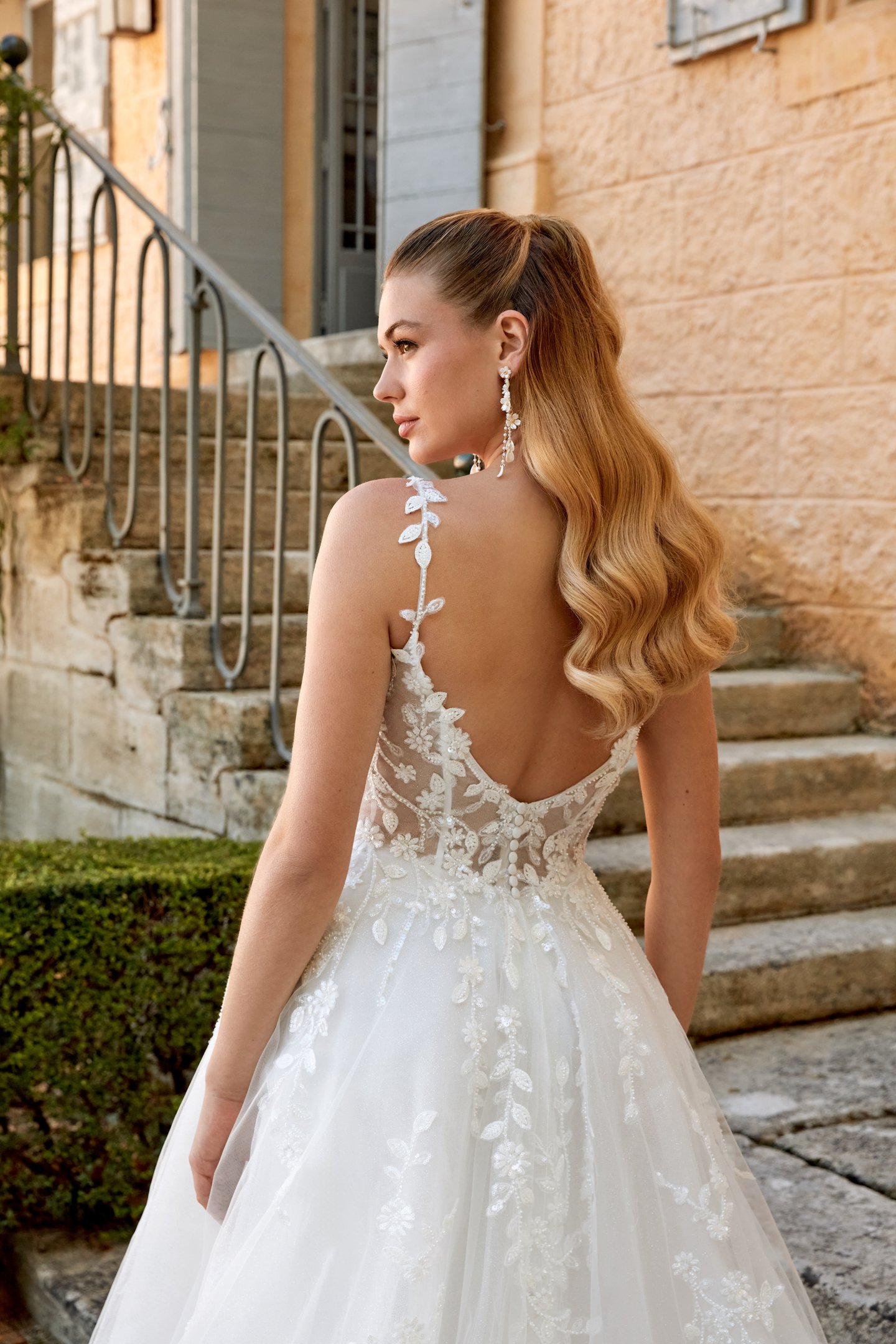 Sincerity Bridal Style 44573 Scoop Neck Tulle Ball Gown with Spaghetti Straps