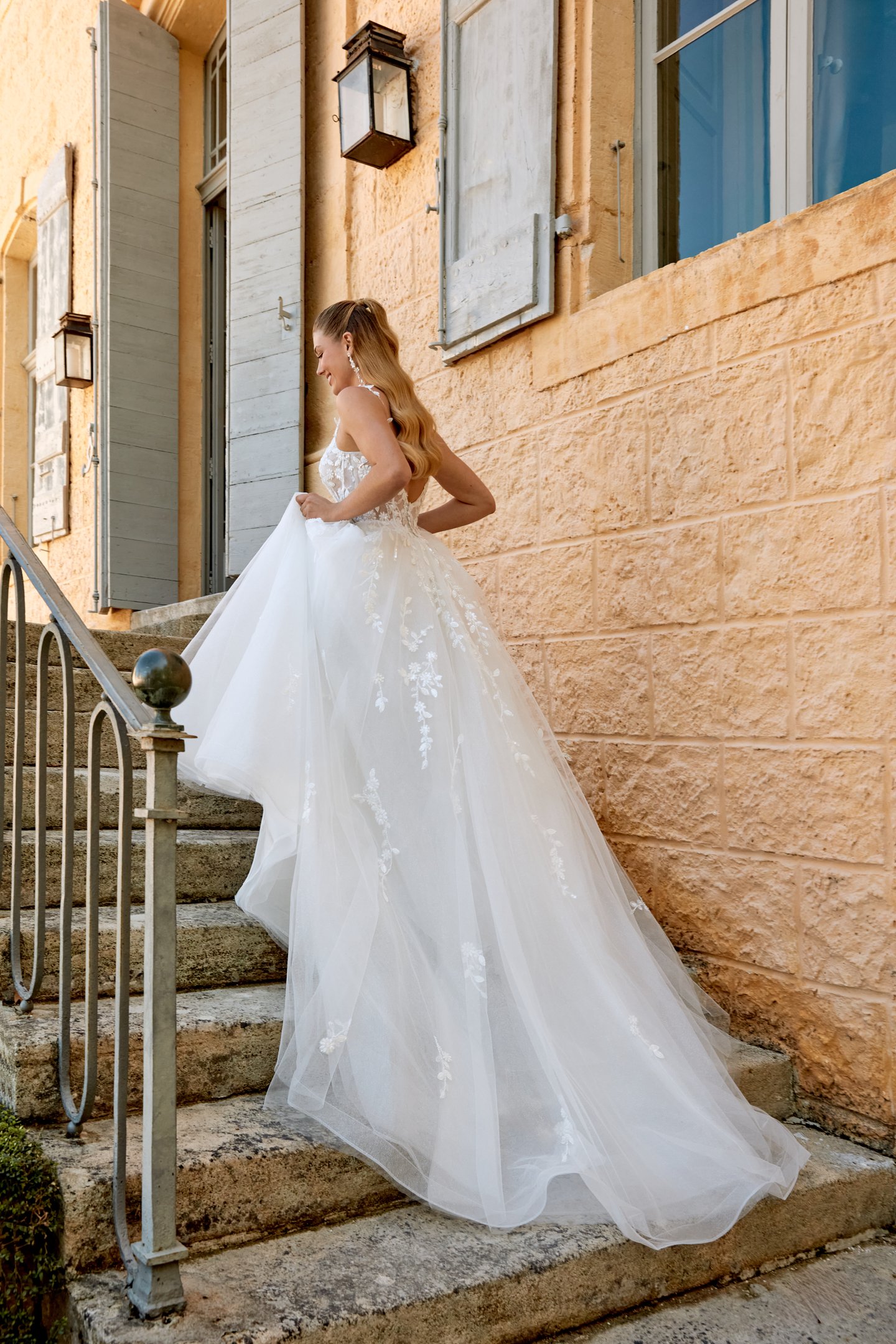 Sincerity Bridal Style 44573 Scoop Neck Tulle Ball Gown with Spaghetti Straps