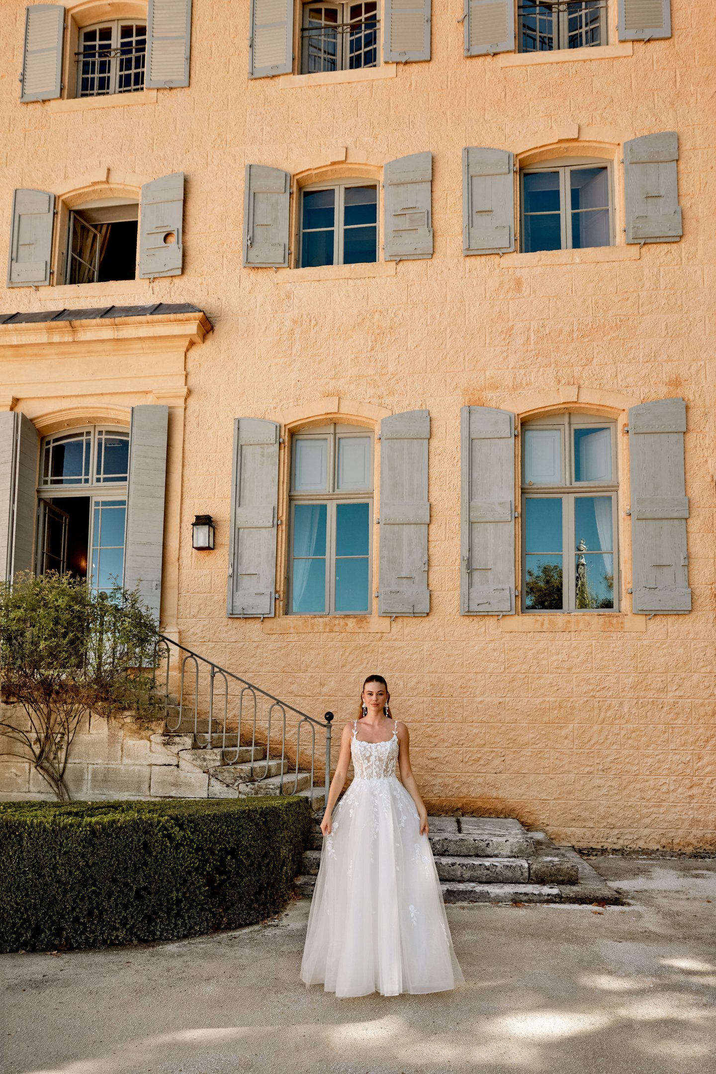 Sincerity Bridal Style 44573 Scoop Neck Tulle Ball Gown with Spaghetti Straps