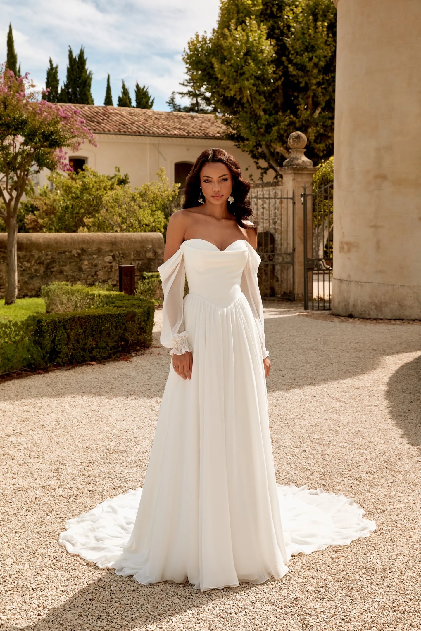 formal gowns and dresses Chic Jewel Lace Appliques Mermaid Long Prom With Court Train Sheer Sleeveless Long Evening Professional dry cleaning only Classic Timeless Elegant Wedding Width:60