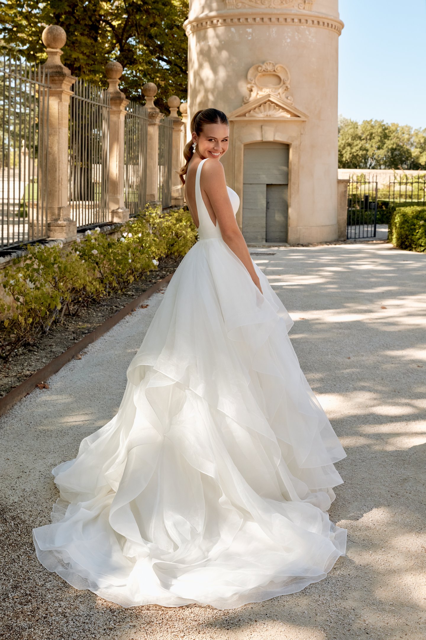 Sincerity Bridal Style 44583 Organza Ball Gown with Scoop Neckline and Satin Bodice