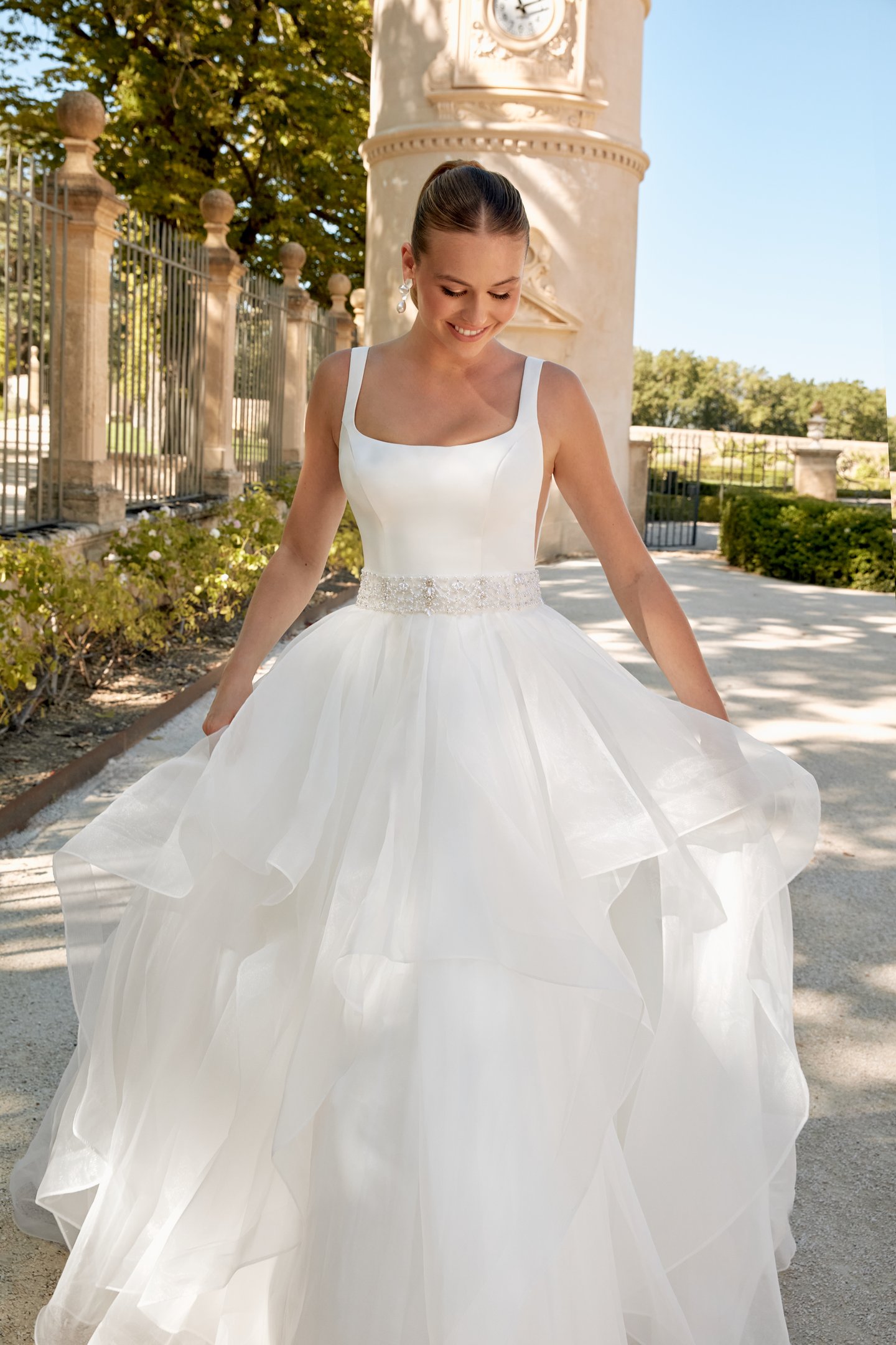 Sincerity Bridal Style 44583 Organza Ball Gown with Scoop Neckline and Satin Bodice