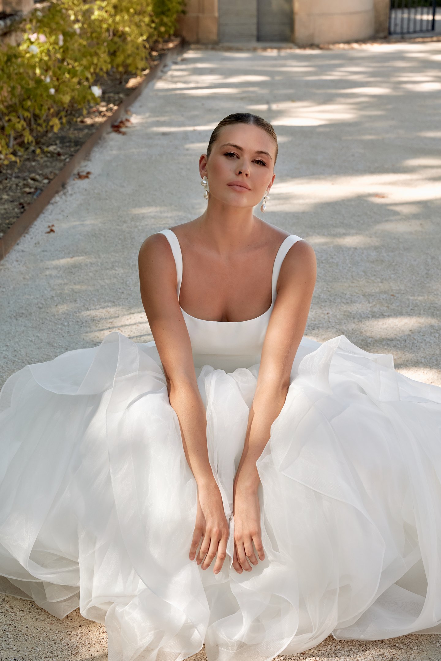 Sincerity Bridal Style 44583 Organza Ball Gown with Scoop Neckline and Satin Bodice