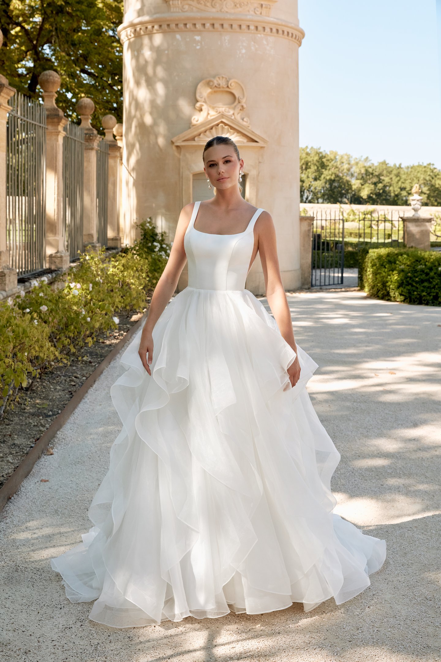 Sincerity Bridal Style 44583 Organza Ball Gown with Scoop Neckline and Satin Bodice