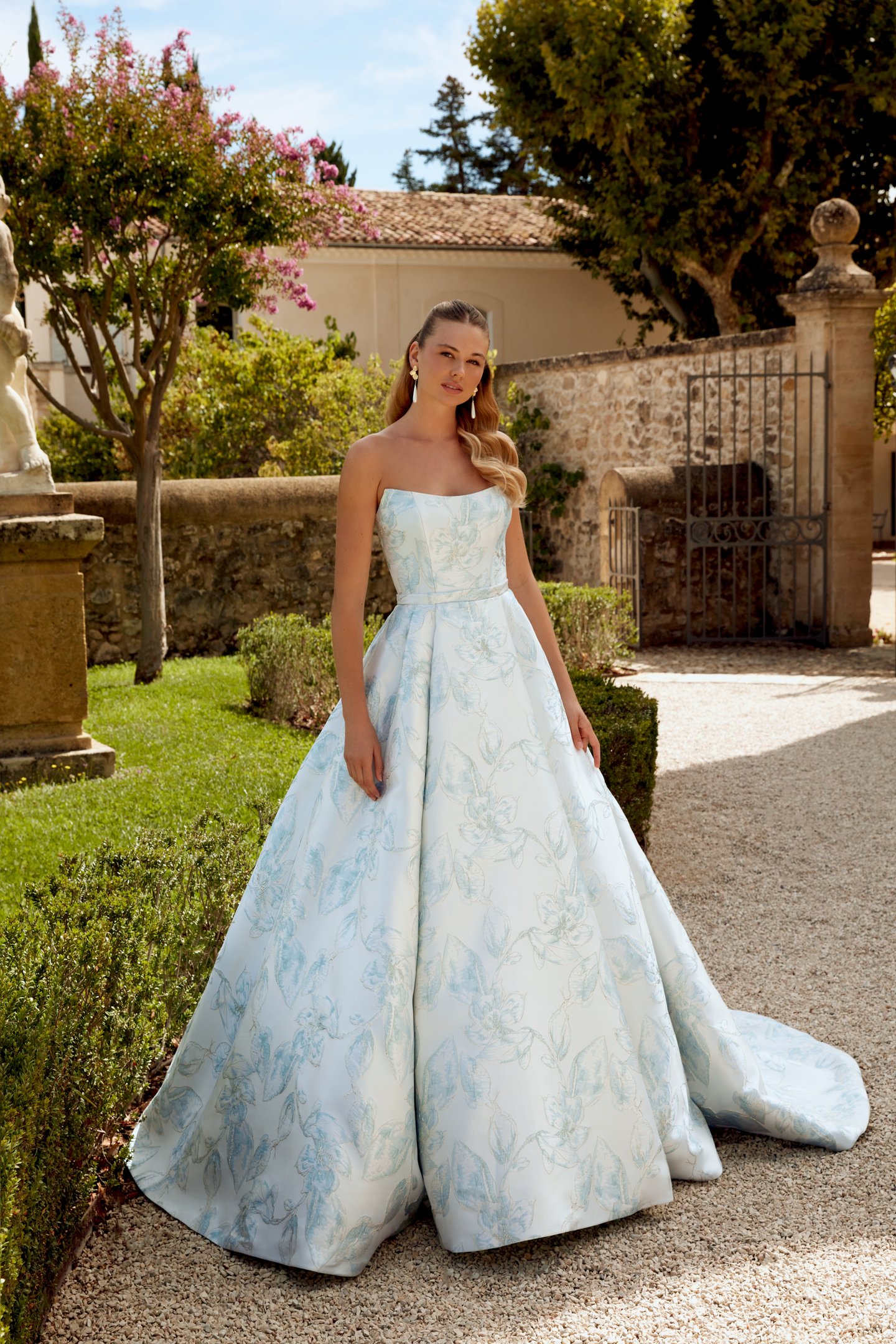 Sincerity Bridal Style 44598 Cateye Strapless Brocade Ball Gown