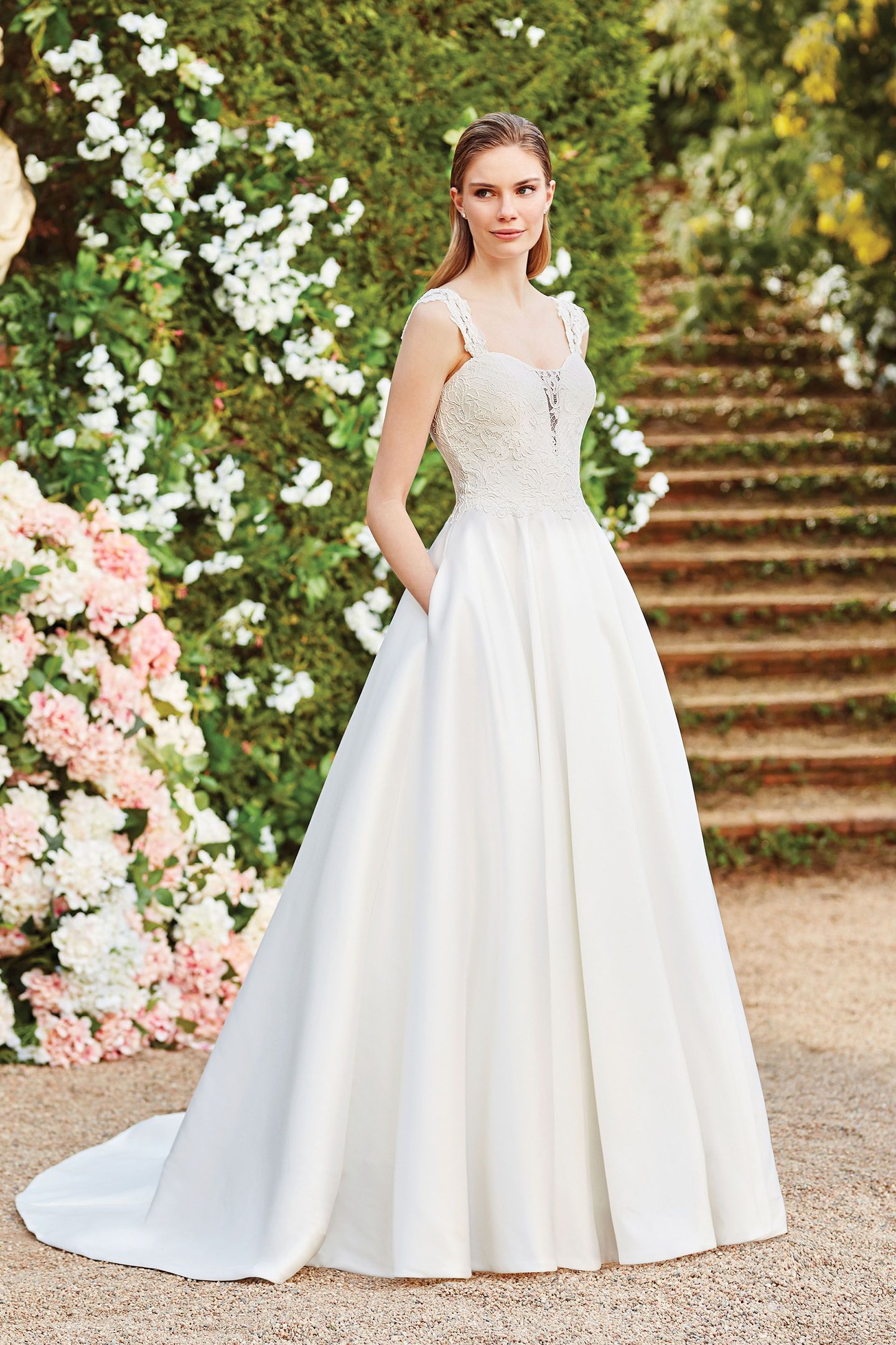 Sincerity Bridal Style 44160 Lace Mikado Ball Gown