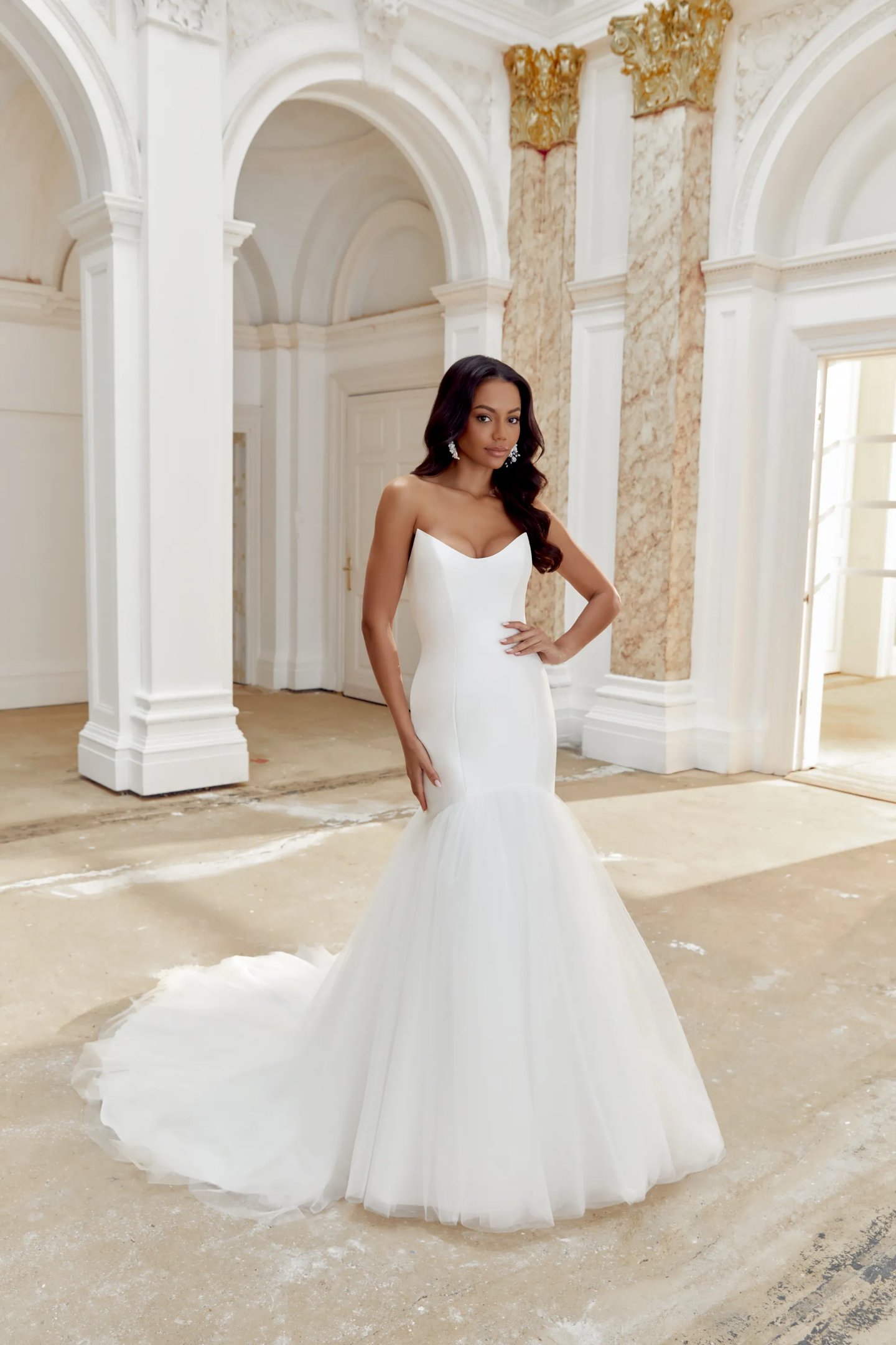 mini bride dresses mermaid style Elegant Extra Small Wedding Dress, Ivory Wedding Dress in a Mermaid Tail Style