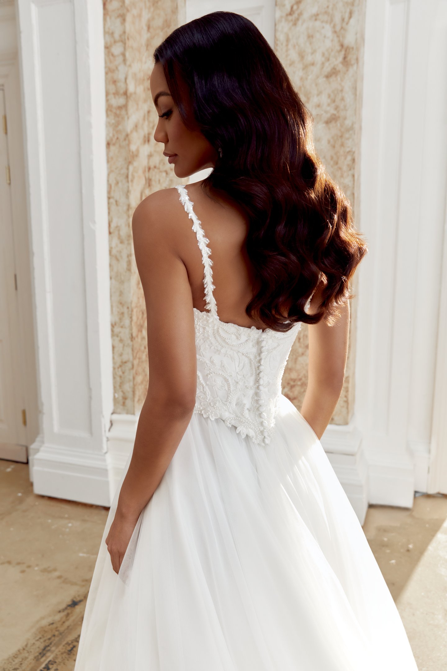 Sincerity Bridal Style 44551BOD Mikado Sweetheart Bodice with Beaded and Sequined Lace Appliqués