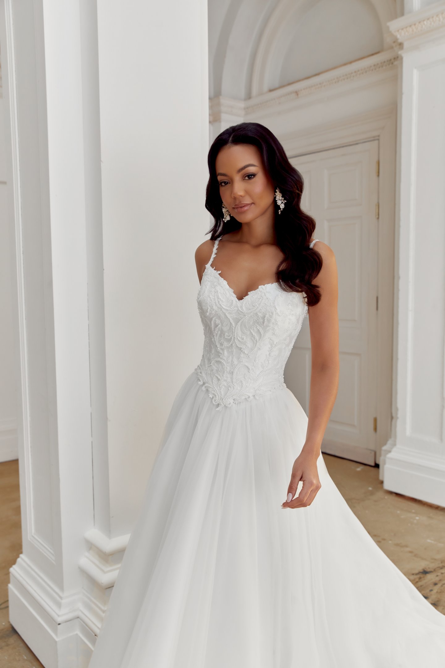 Sincerity Bridal Style 44551BOD Mikado Sweetheart Bodice with Beaded and Sequined Lace Appliqués