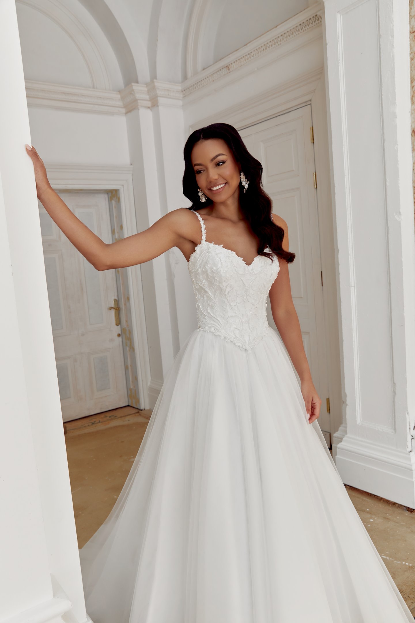 Sincerity Bridal Style 44551BOD Mikado Sweetheart Bodice with Beaded and Sequined Lace Appliqués