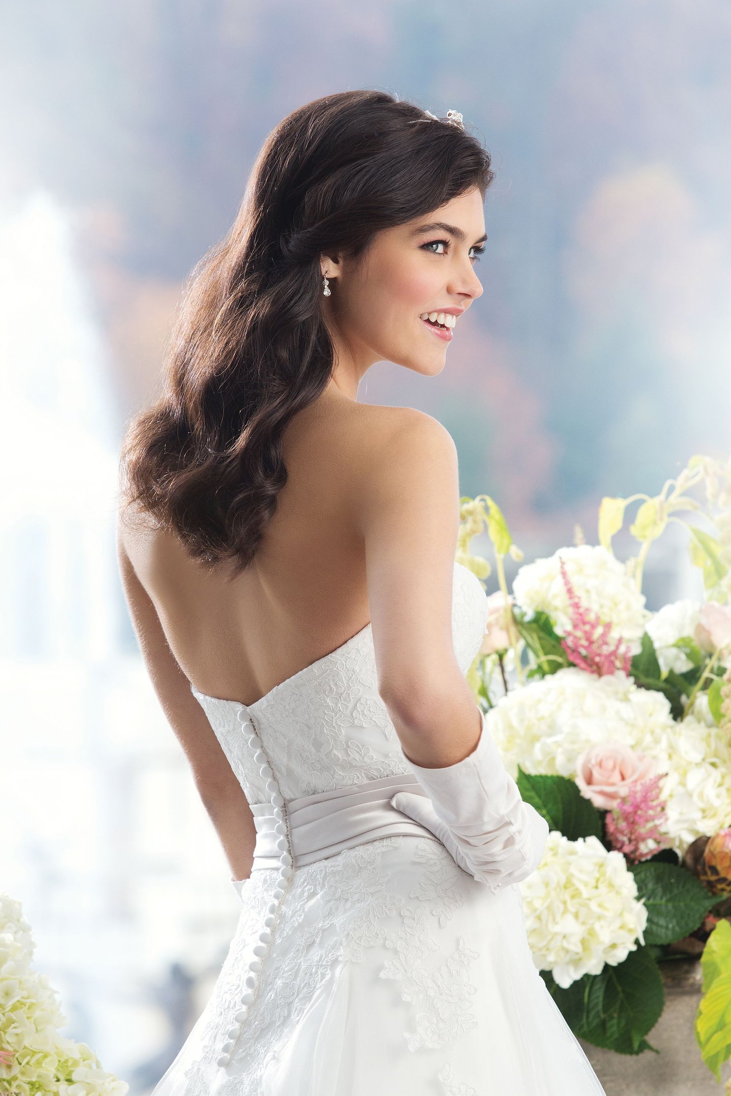 Sincerity Bridal Style 3761 Strapless lace A-line dress