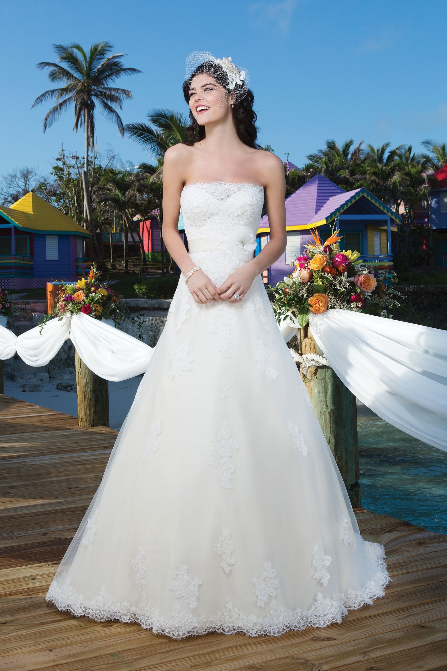 Sincerity Bridal Style 3784 Strapless tulle ball gown