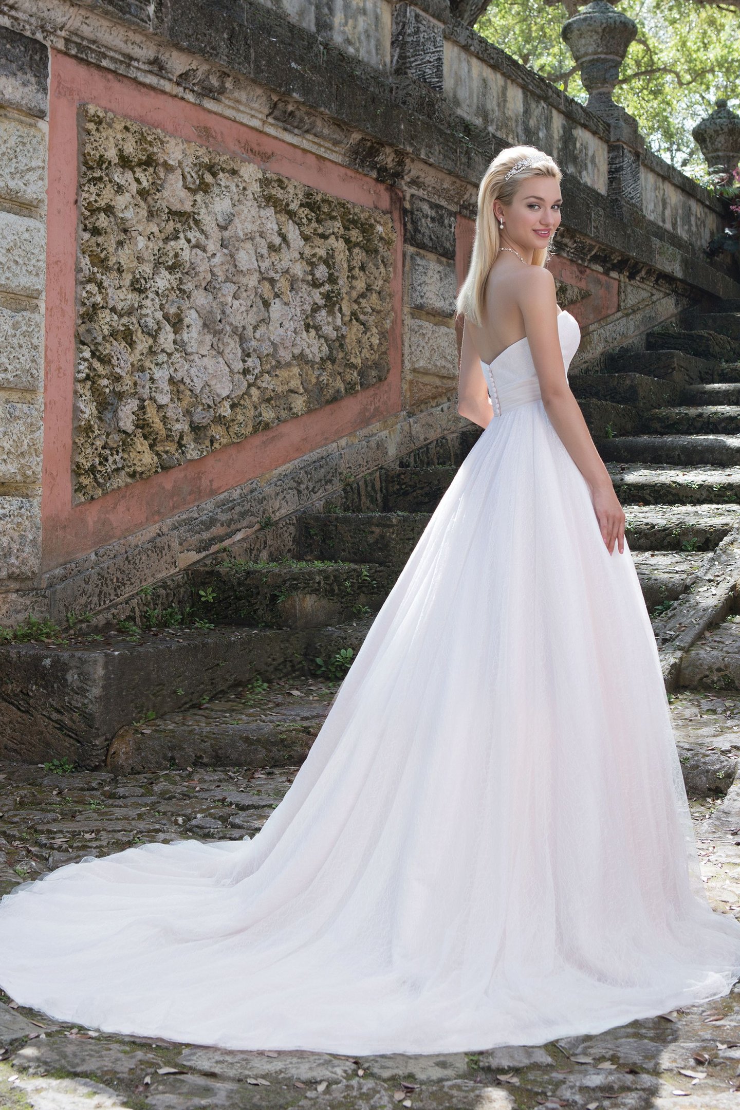 Sincerity Bridal Style 3891 Lace Ball gown accentuated with a Sweetheart neckline