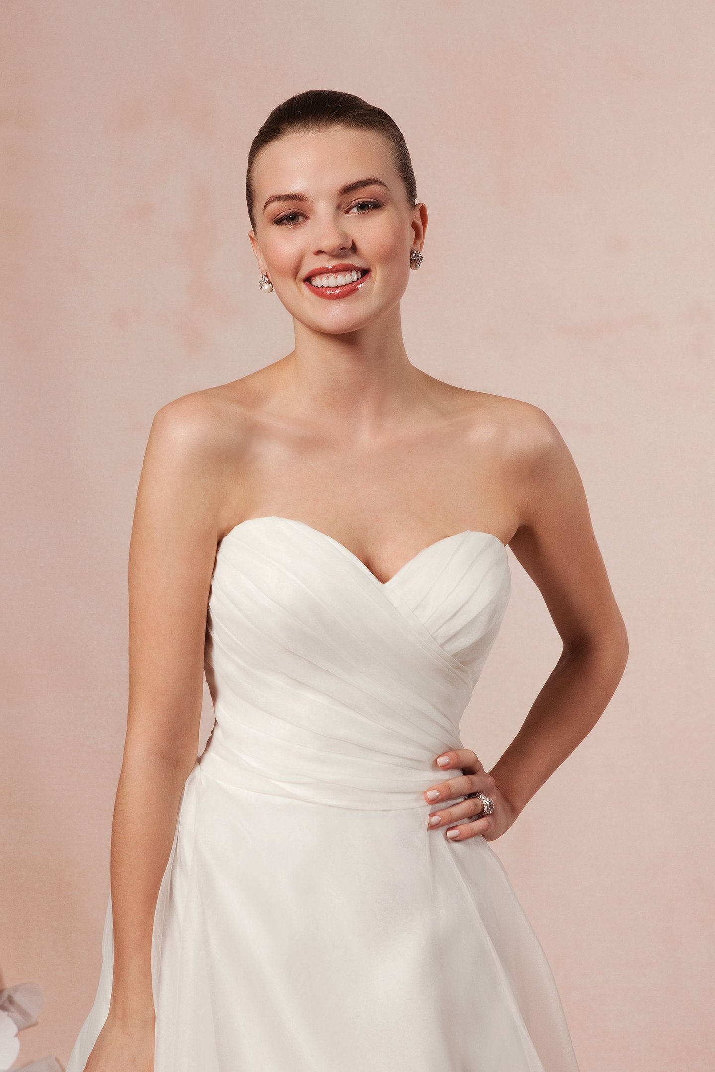Sweetheart Gowns Style 5986 Pleated Organza Sweetheart Neckline Gown