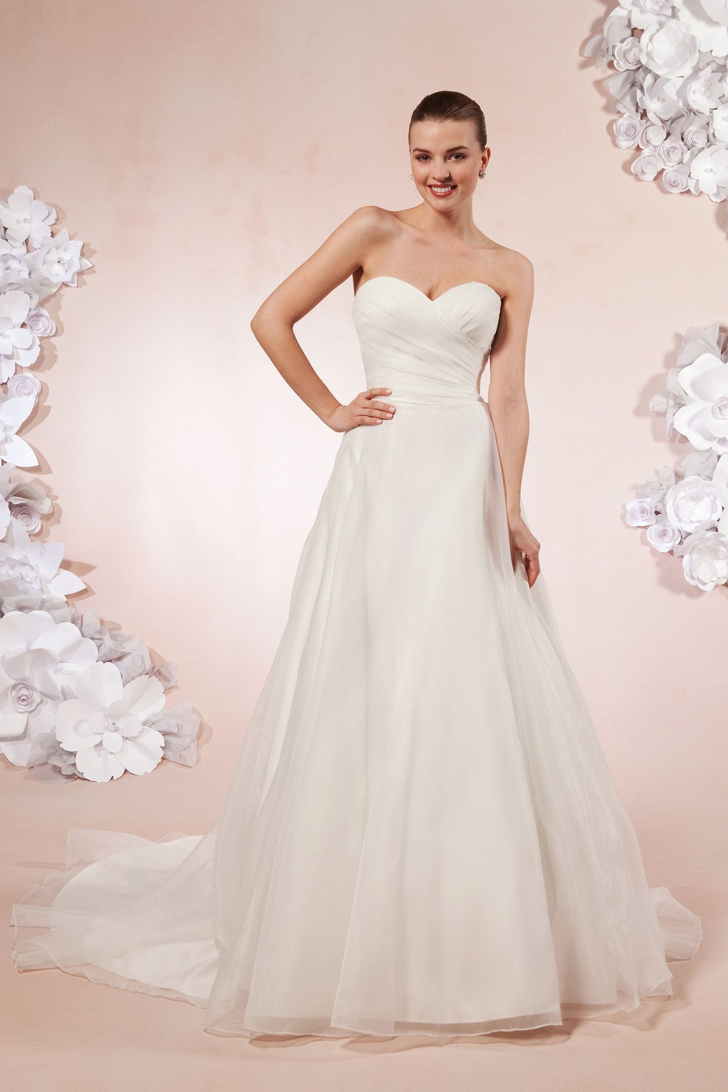 Sweetheart Gowns Style 5986 Pleated Organza Sweetheart Neckline Gown