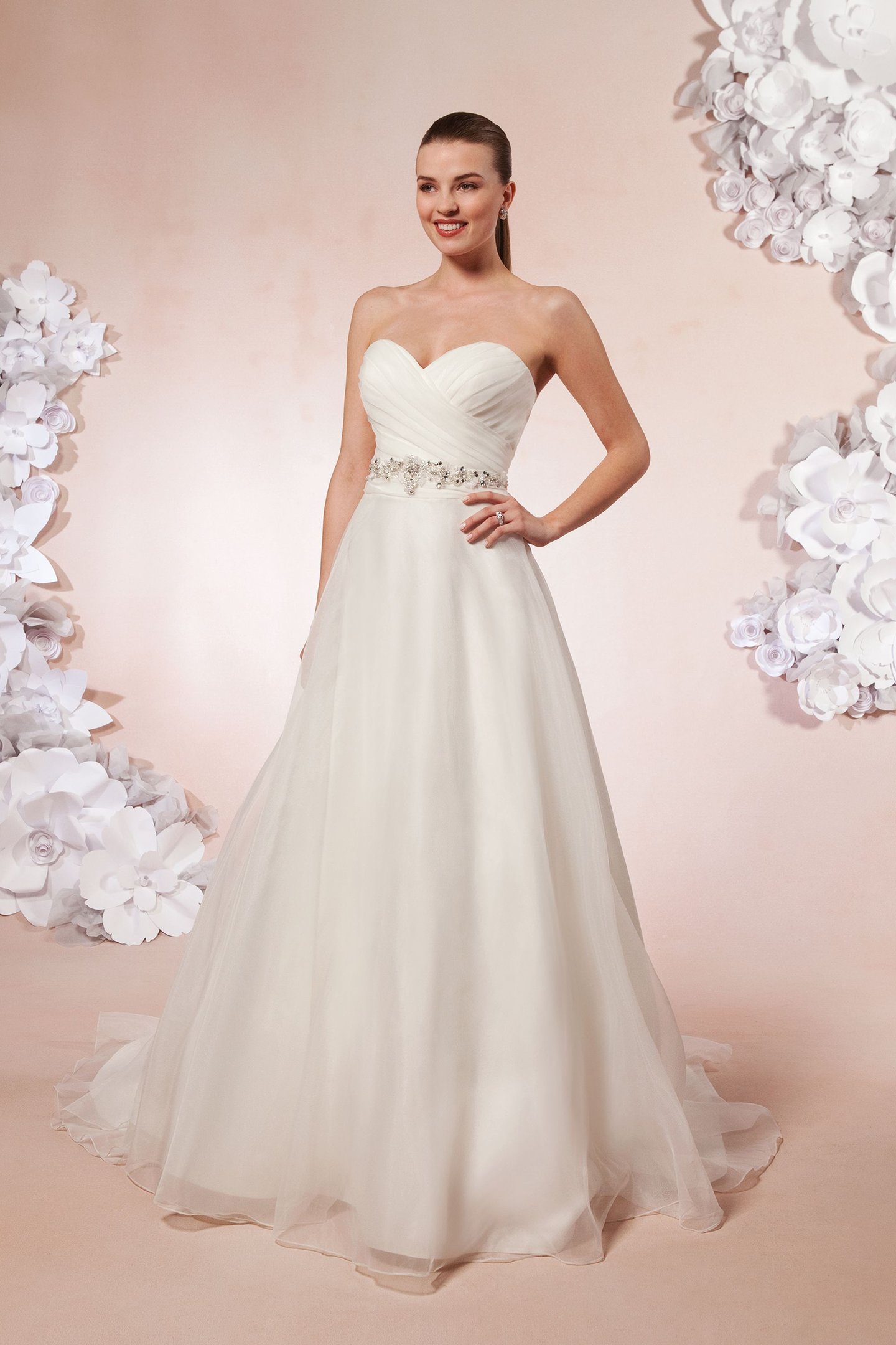 Sweetheart Gowns Style 5986 Pleated Organza Sweetheart Neckline Gown