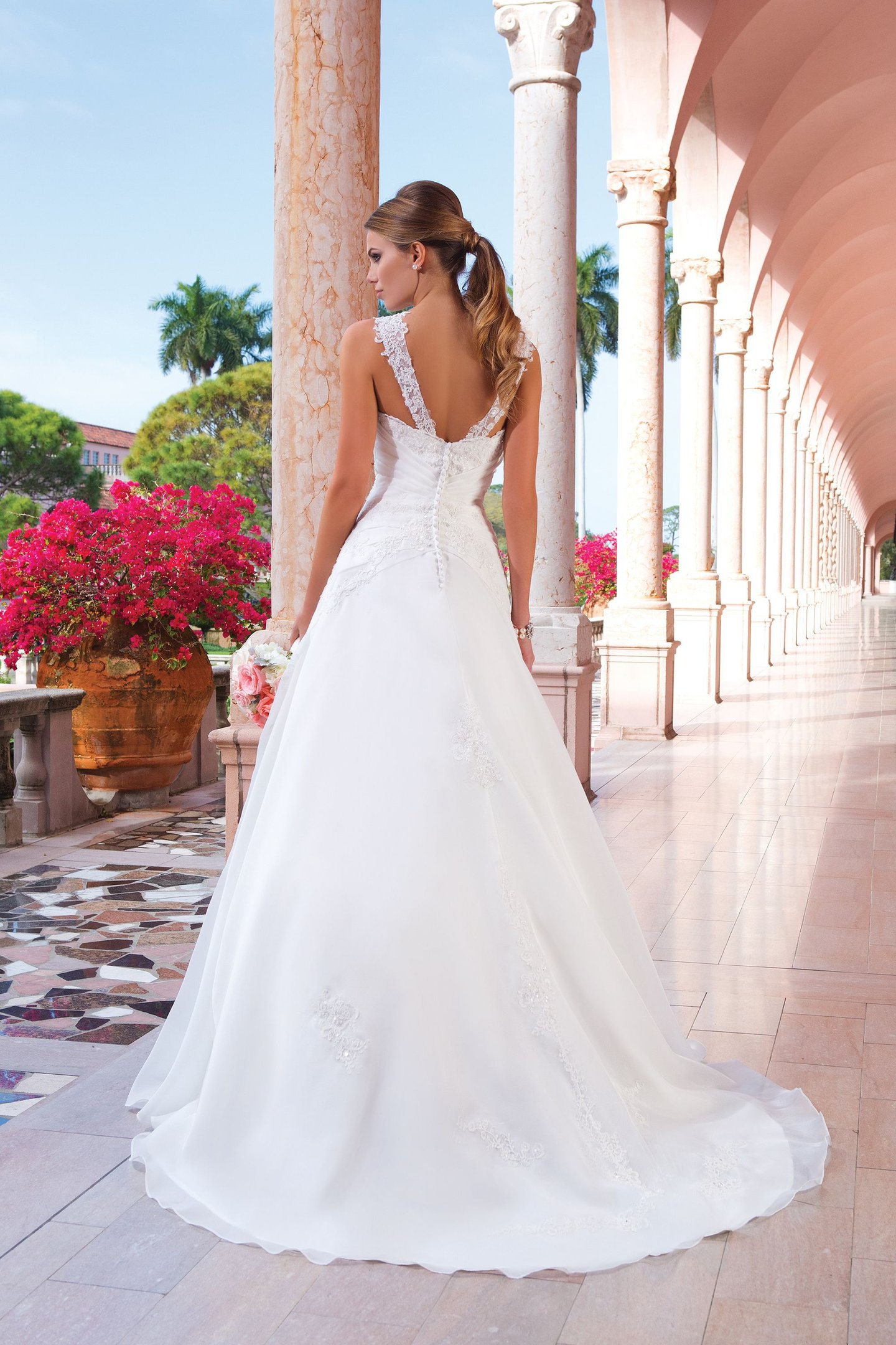 Sweetheart Gowns Style 6040 Organza A-Line Gown with Straps