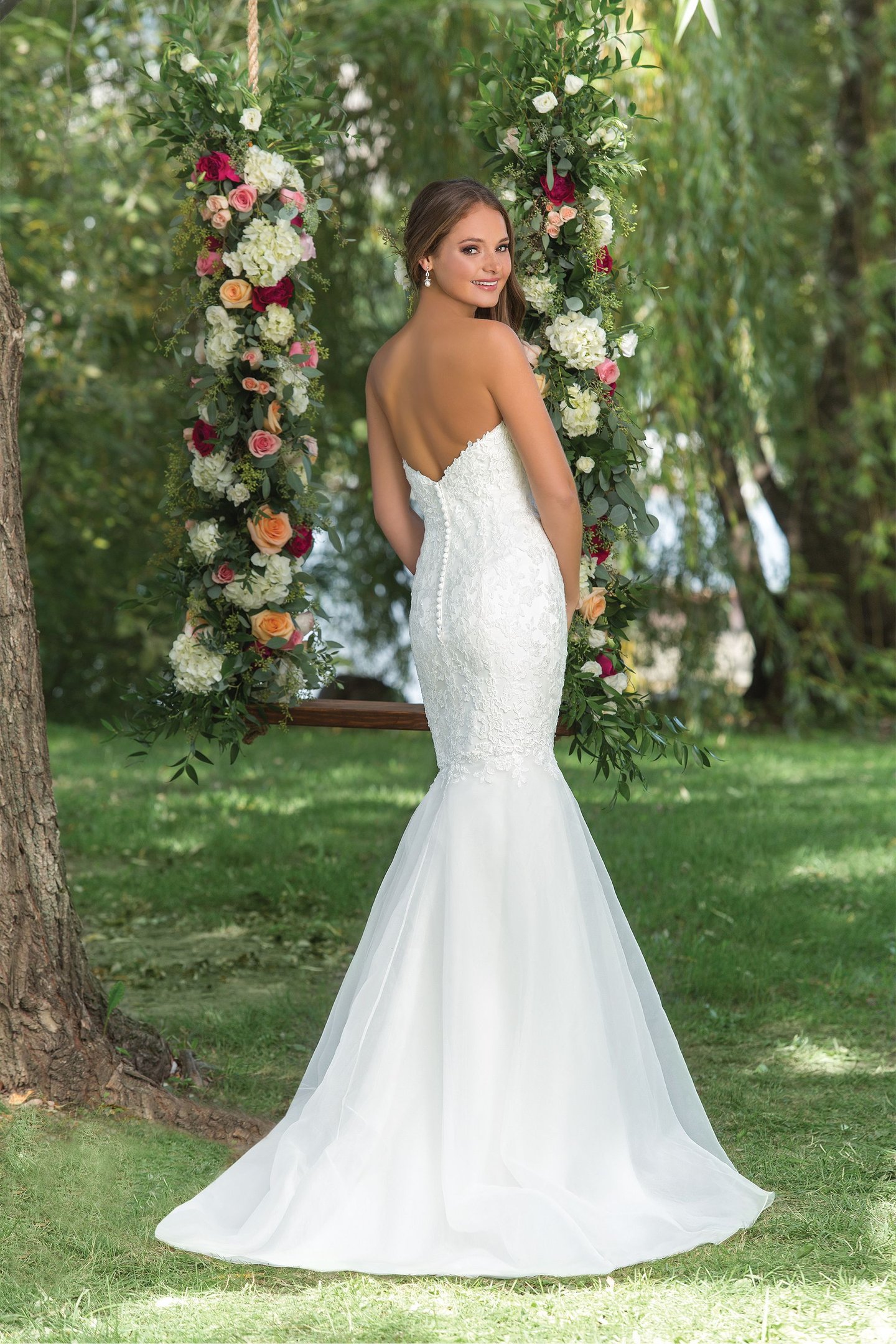 Sweetheart Gowns Style 6148 Beaded Lace and Organza Mermaid Gown