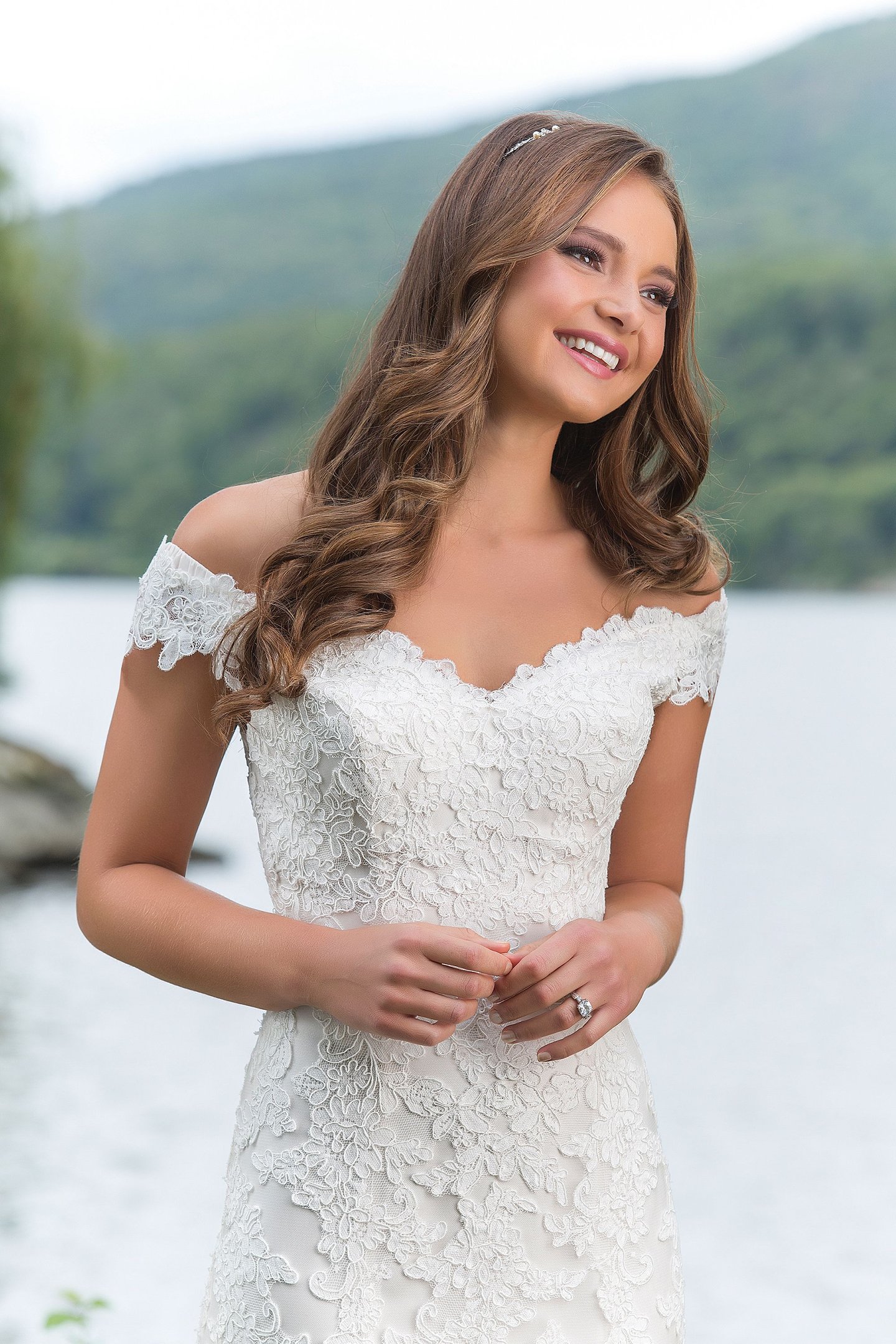 Sweetheart Gowns Style 6155 Flirty Off the Shoulder Fit and Flare
