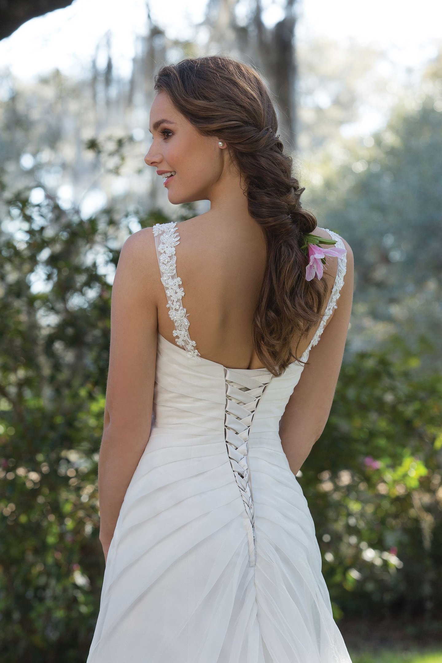 Sweetheart Gowns Style 6174 Organza and Satin A-Line Gown with Alencon Lace Bodice