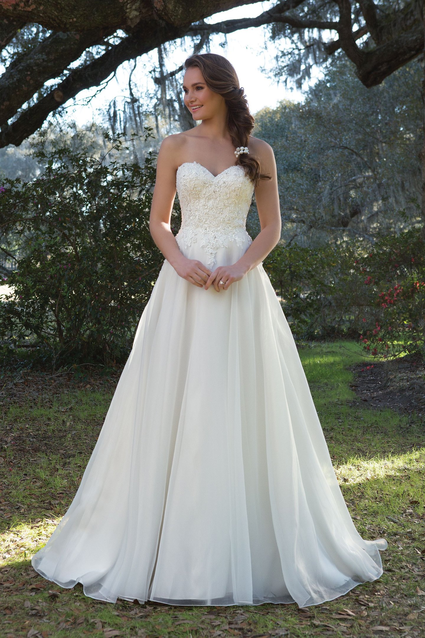 Sweetheart Gowns Style 6188 Sweetheart Ball Gown With Beaded Lace Appliques and Organza Skirt
