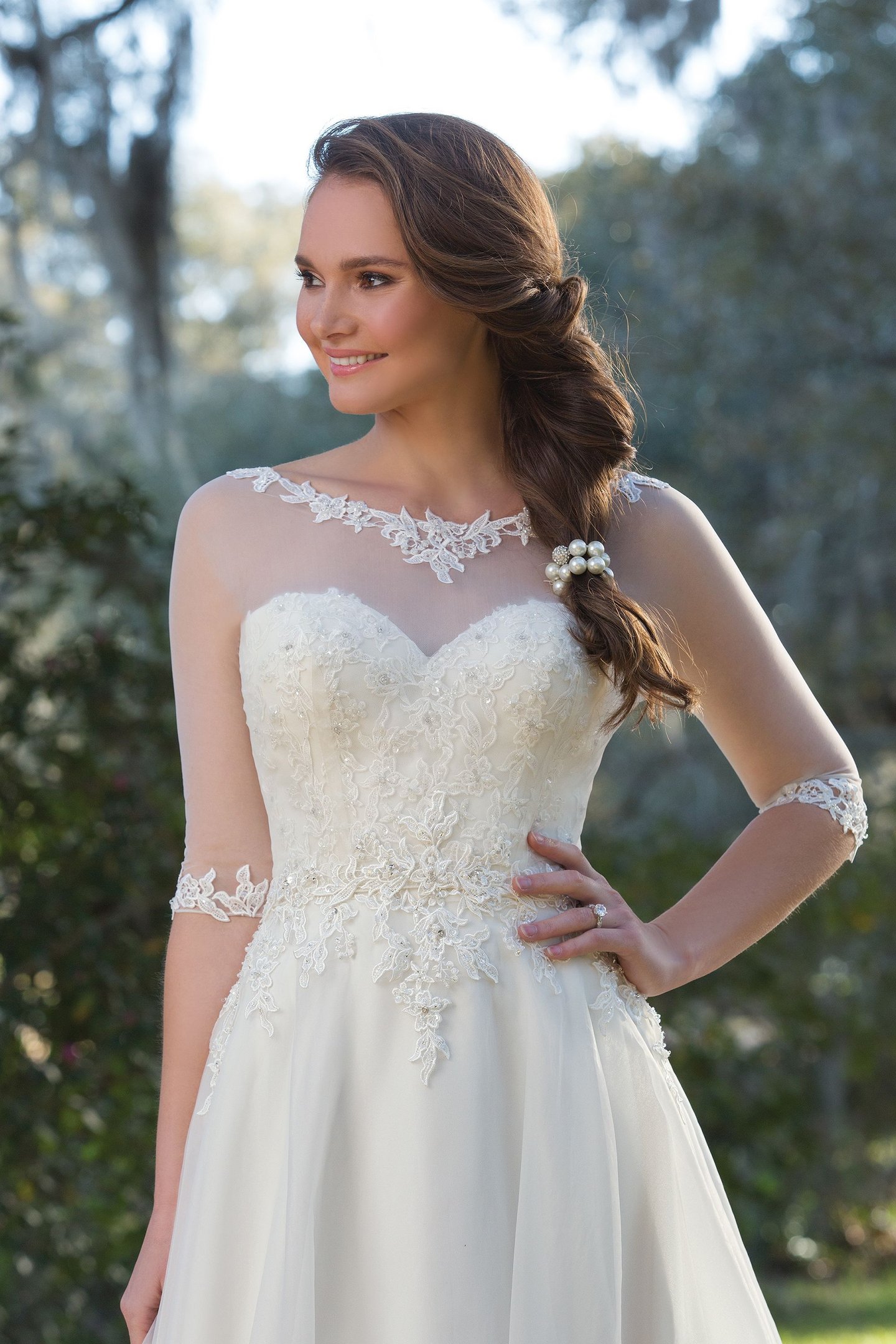 Sweetheart Gowns Style 6188 Sweetheart Ball Gown With Beaded Lace Appliques and Organza Skirt