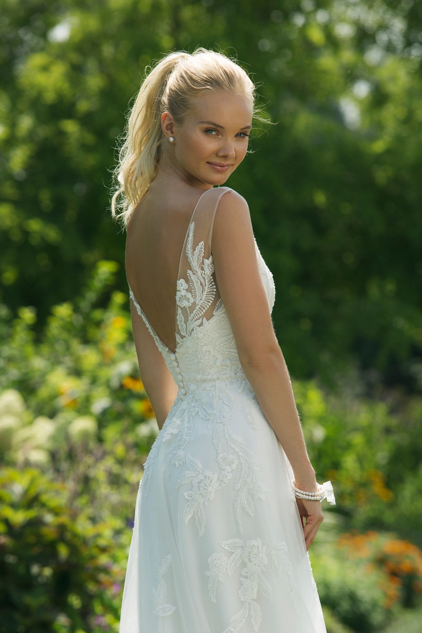 Sweetheart Gowns Style 11006 A-line Gown with Plunging V-neckline and V-Back