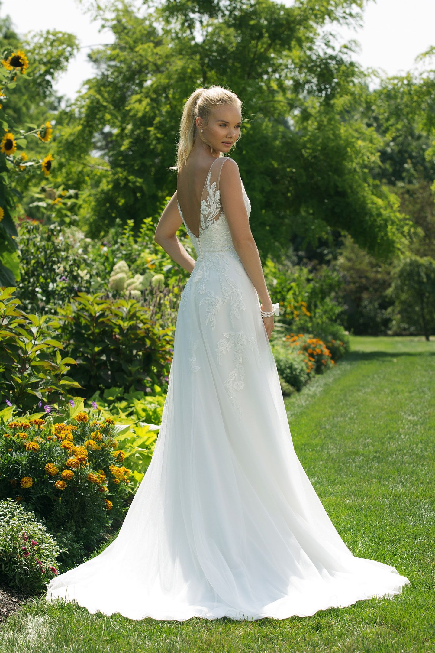Sweetheart Gowns Style 11006 A-line Gown with Plunging V-neckline and V-Back