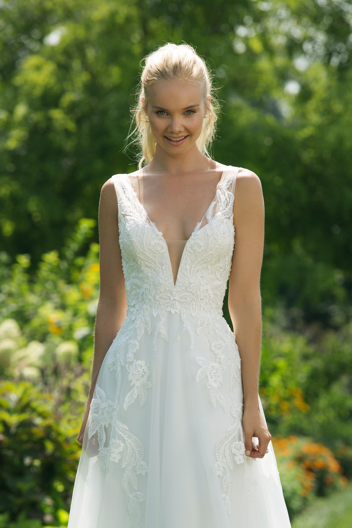 Sweetheart Gowns Style 11006 A-line Gown with Plunging V-neckline and V-Back
