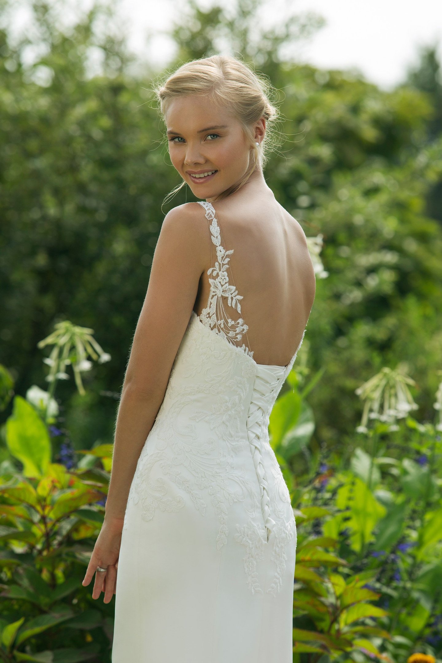 Sweetheart Gowns Style 11015 Sleeveless Satin Fit and Flare with Corset Back